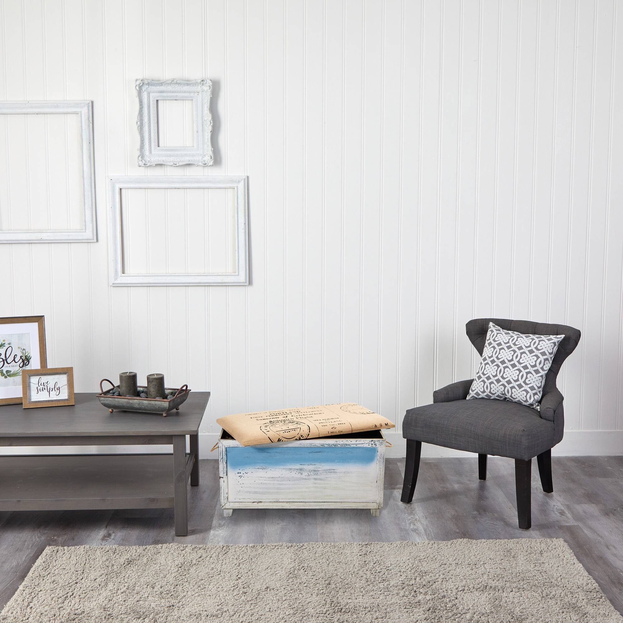 Ocean Breeze Storage Boxes, Bench and Seating Set