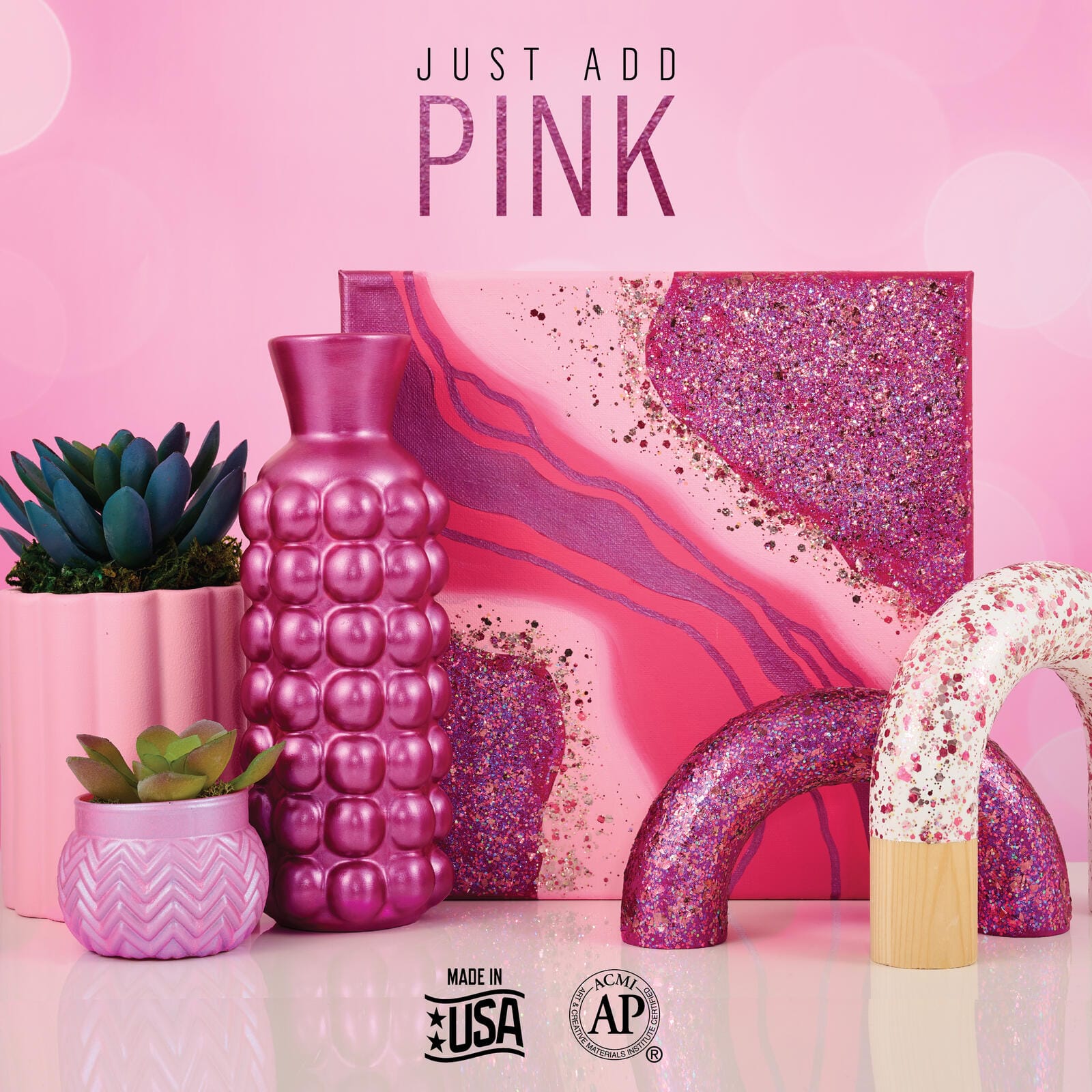 FolkArt&#xAE; Best Pink Metallic Acrylic Color Set