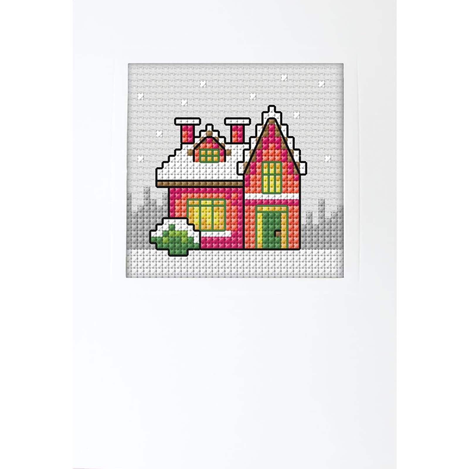 Orchidea Winter House Counted Cross Stitch Kit