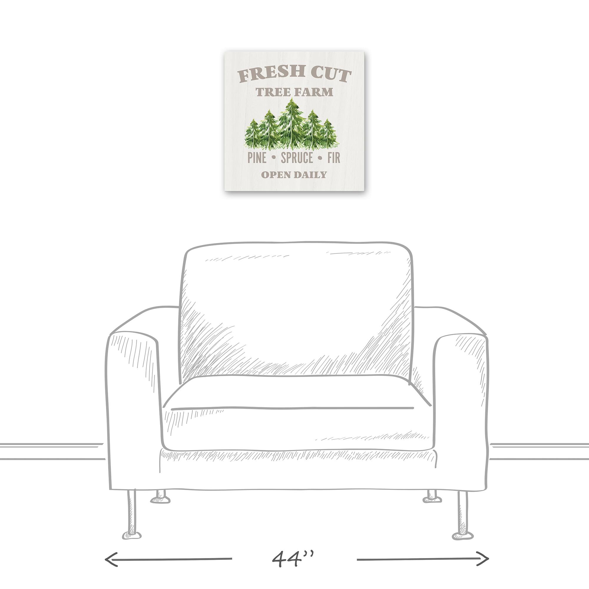 Fresh Cut Tree Farm 16x16 Canvas Wall Art