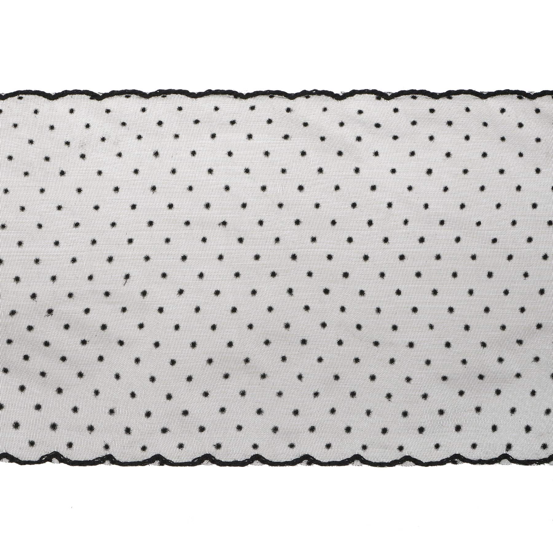 4&#x22; x 3yd. Black Dotted Sheer Ribbon by Ashland&#xAE; Gothic Bordeaux