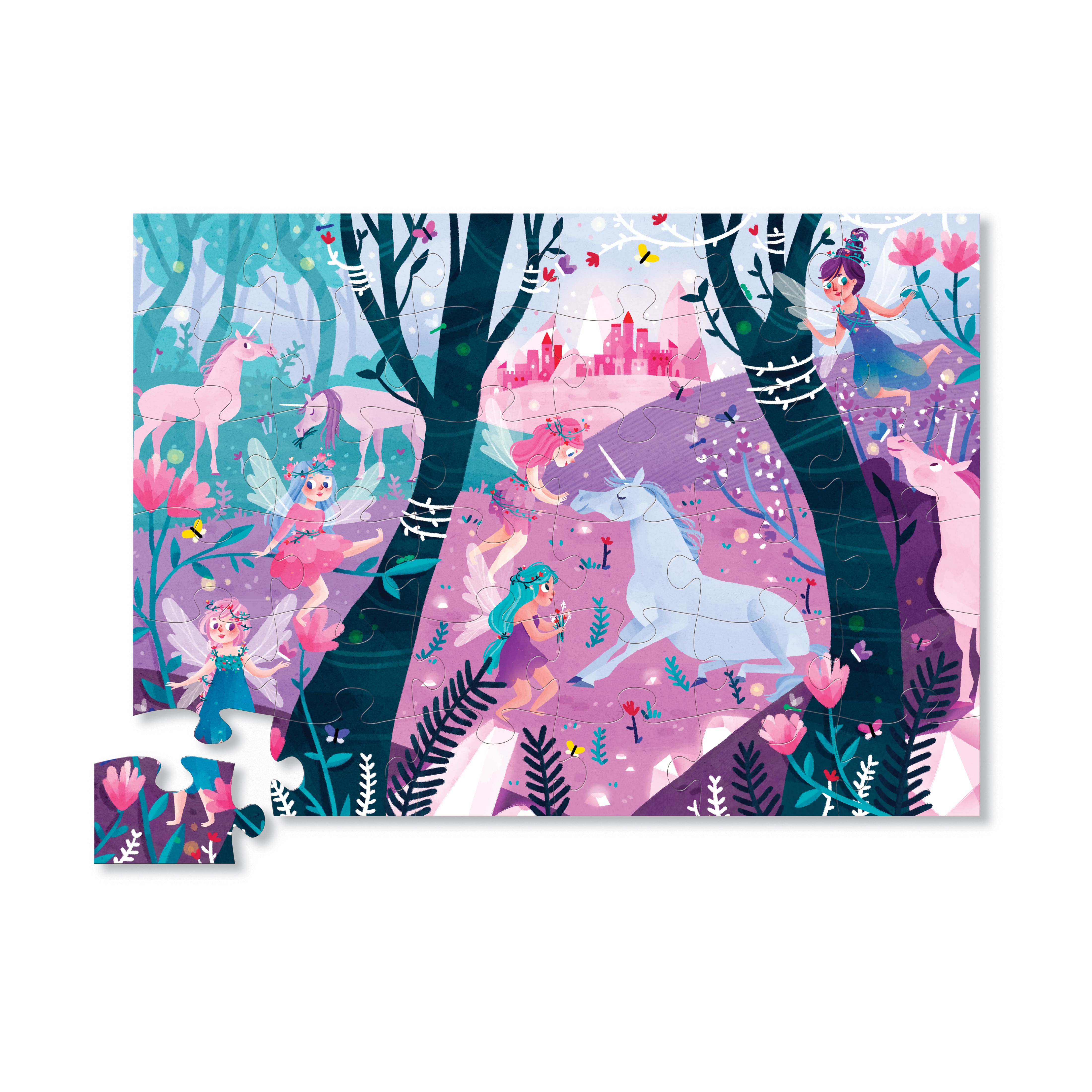 Crocodile Creek&#xAE; Unicorn Forest 36 Piece Floor Puzzle