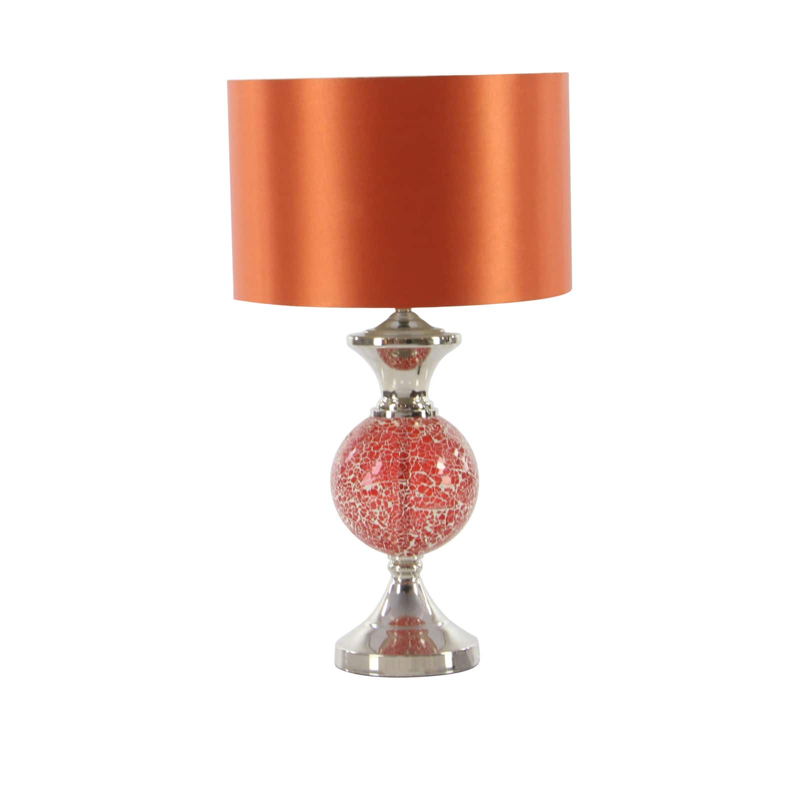 Set of 2 Red Glass Glam Table Lamp, 25&#x22;