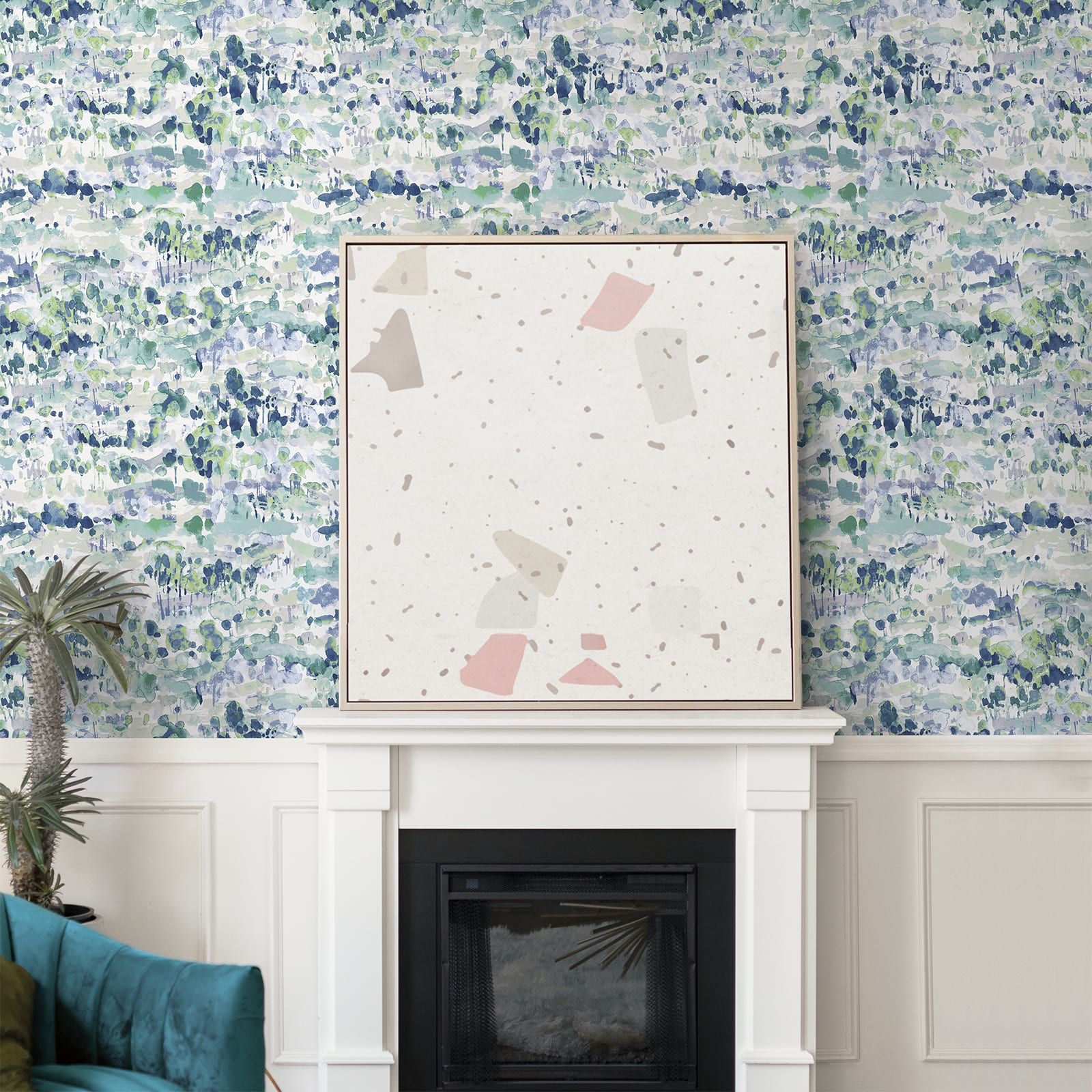 Surface Style Water Coloring Peel & Stick Wallpaper