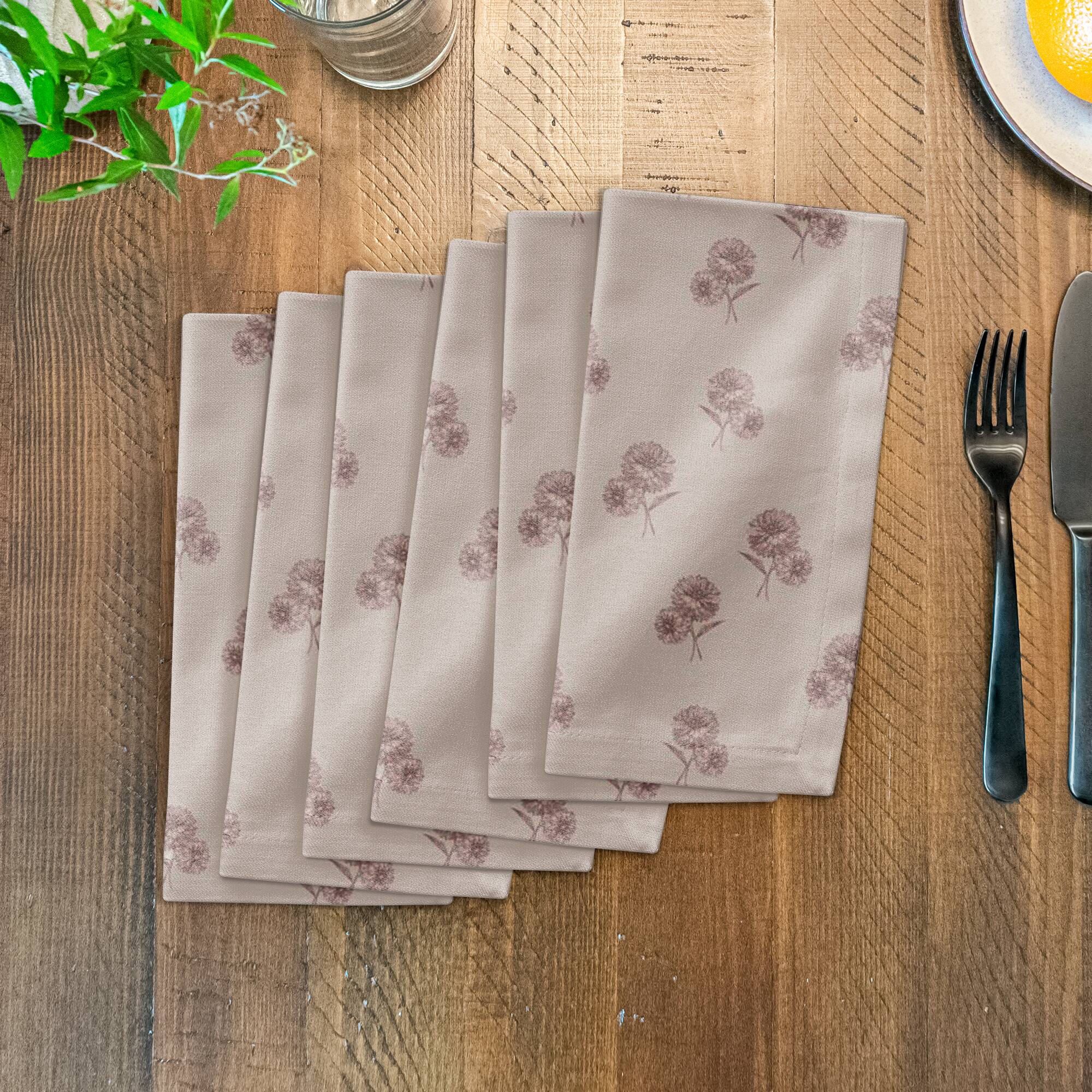 Delicate Floral Cotton Twill Napkin