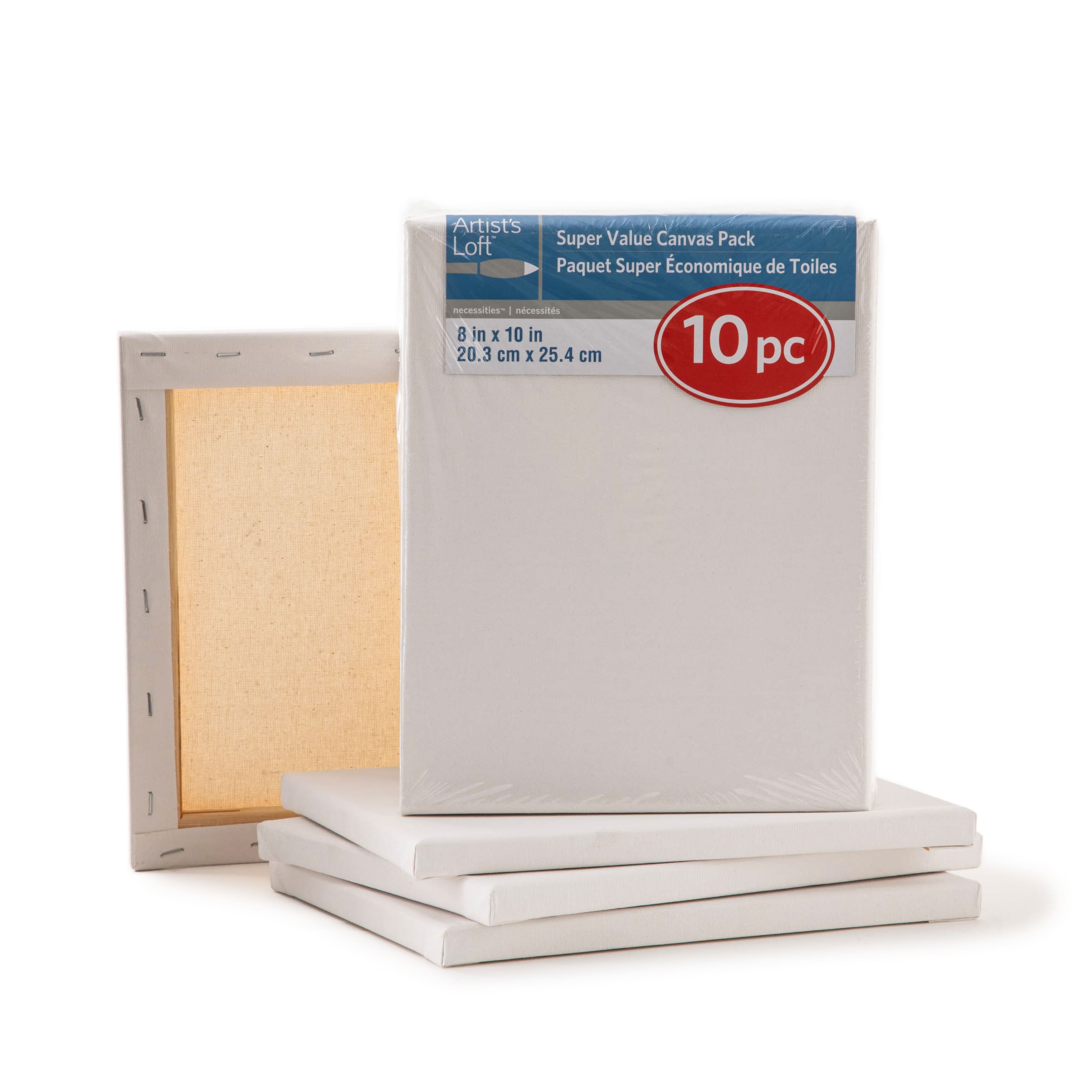 4 Packs: 8 ct. (32 total) 10 x 10 Super Value Canvas Pack by Artist's  Loft™ Necessities™ 