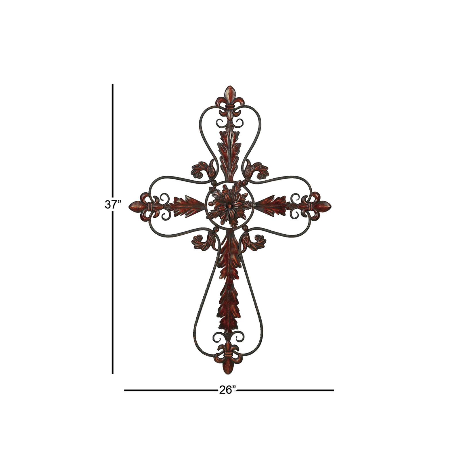 Black Metal Traditional Wall Decor, 37" x 26"