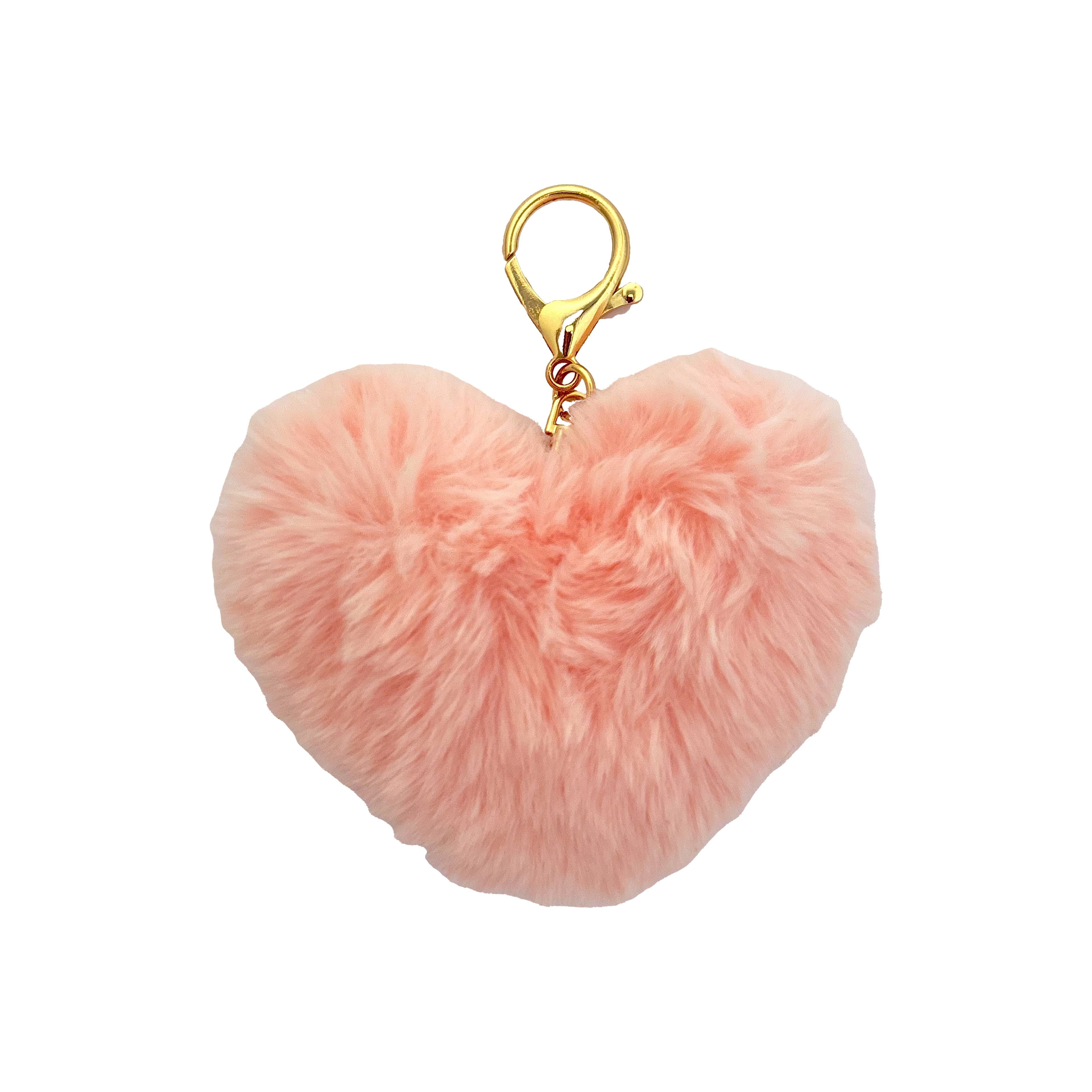 Blue Moon Studio&#x2122; Pink Fuzzy Heart Bag Charm