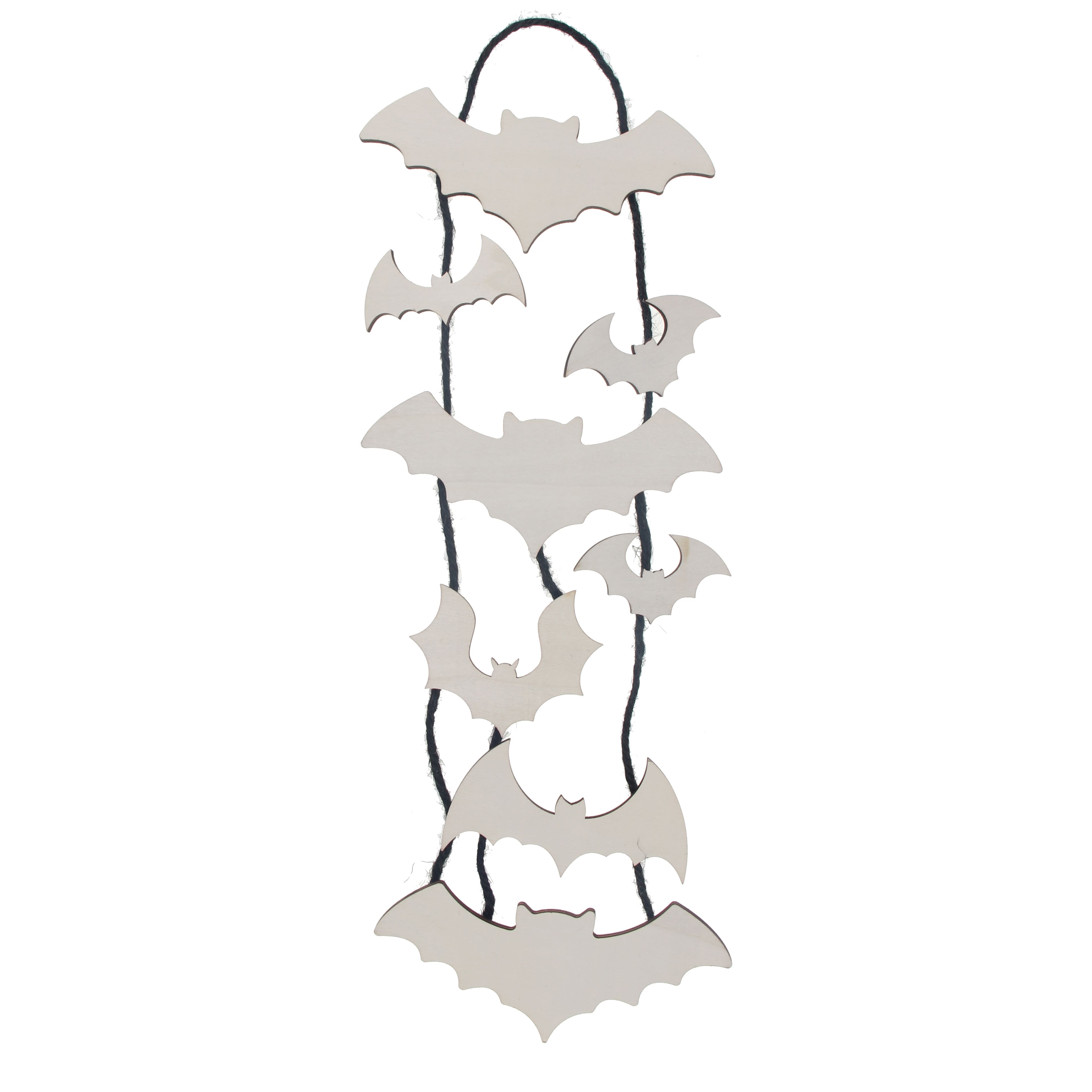 17.75" DIY Bats Hanging Wood Décor by Make Market®