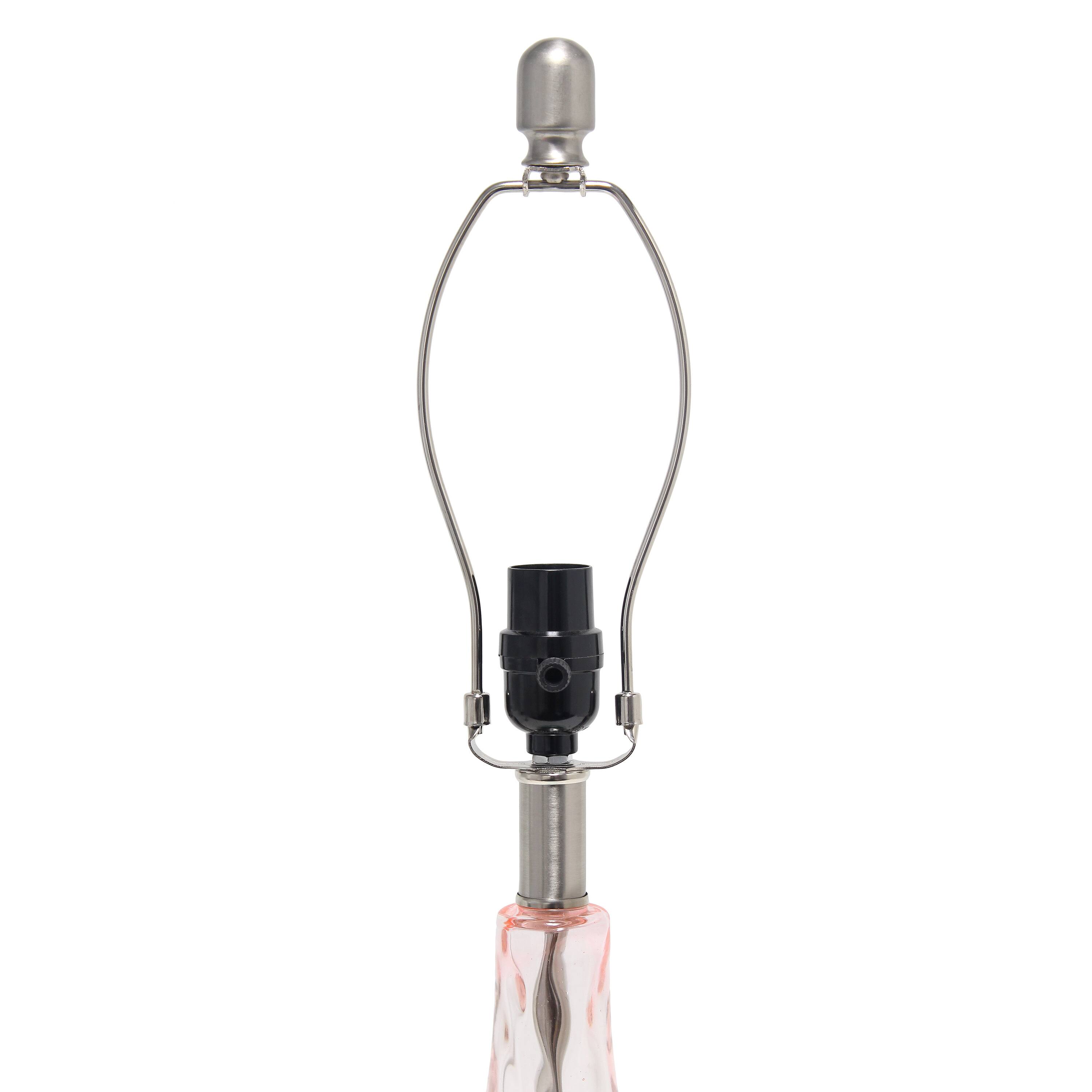 Lalia Home 23" Glass Table Lamp with White Fabric Shade