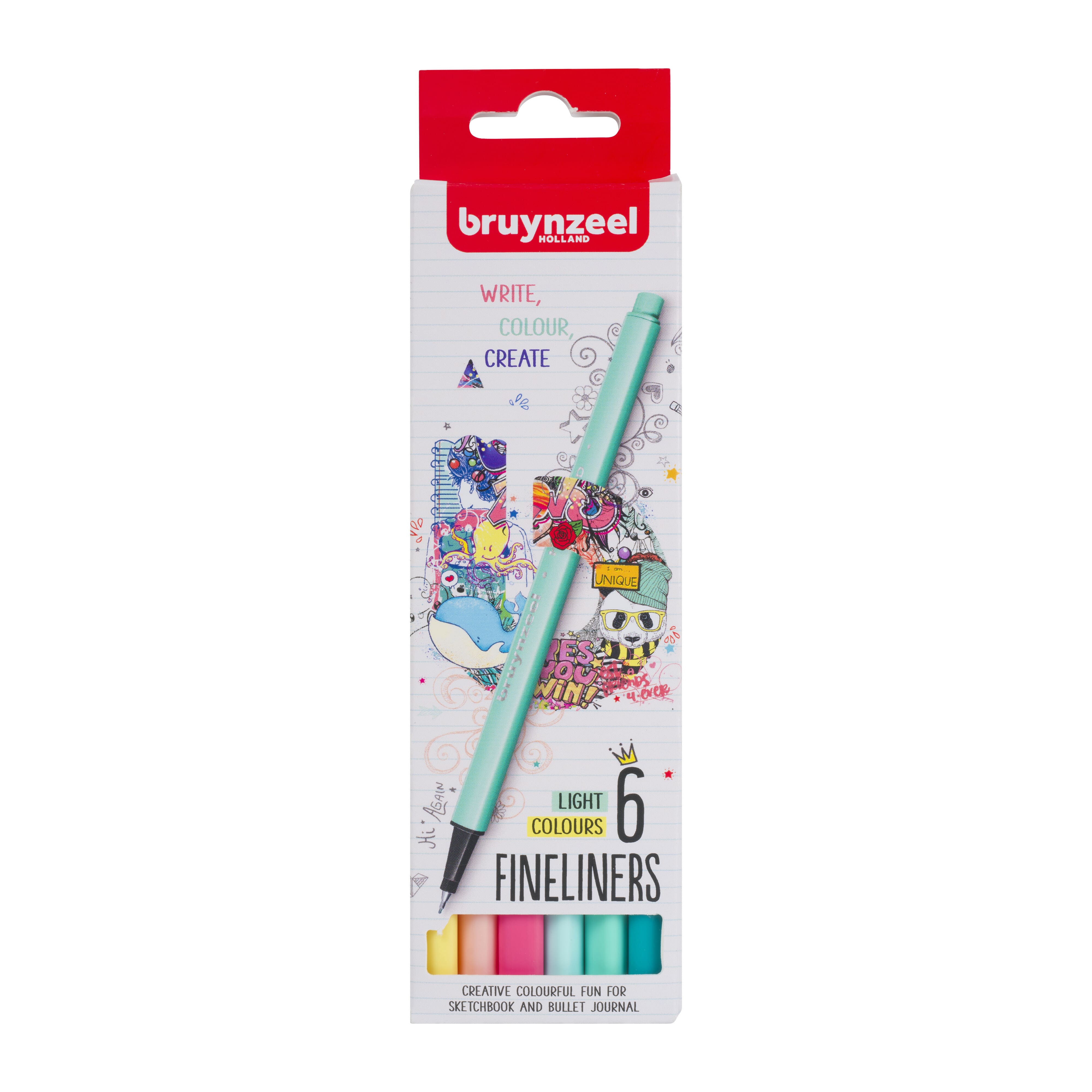 Bruynzeel Fineliner Light Colors Pen Set