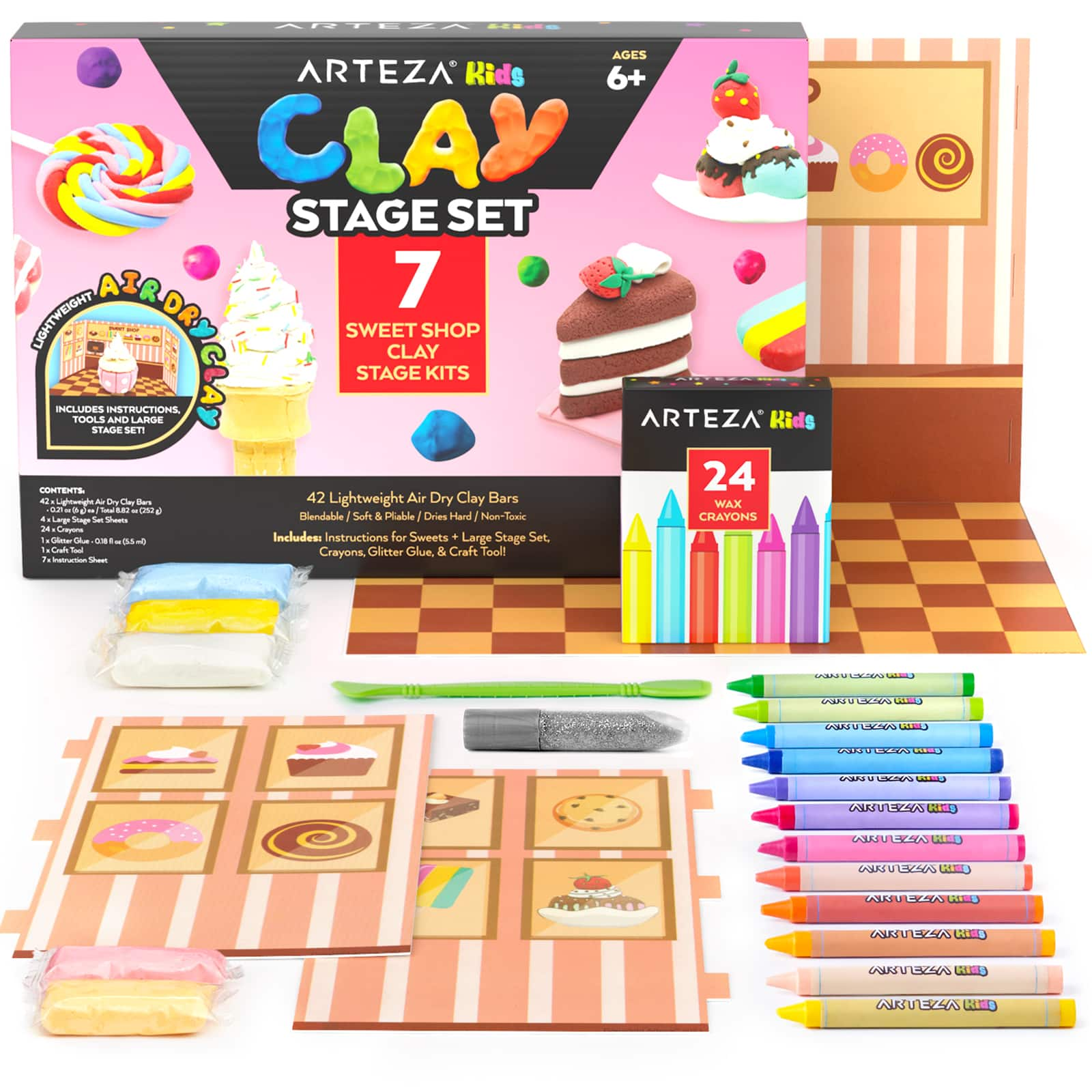 Arteza Kids Wax Crayons, 72 Pieces - 2 Pack