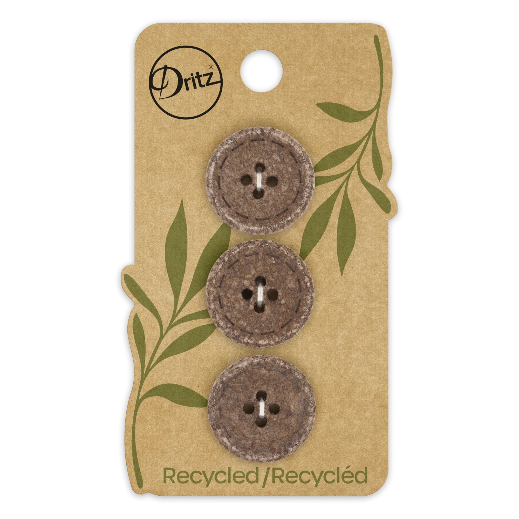 Dritz® 20mm Recycled Cotton Round Stitch Button, 9ct.