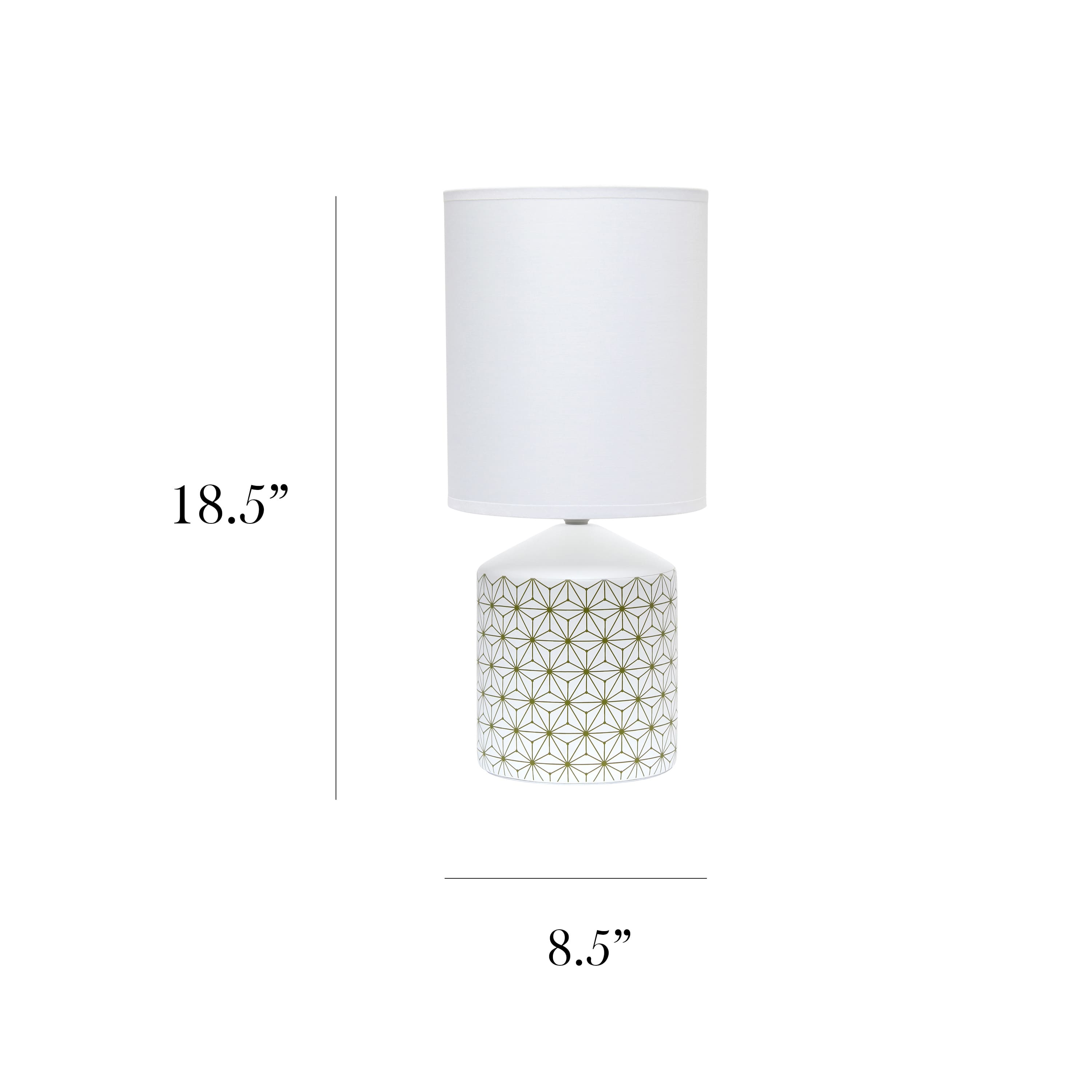 Simple Designs 18.5&#x22; Fresh Prints Table Lamp