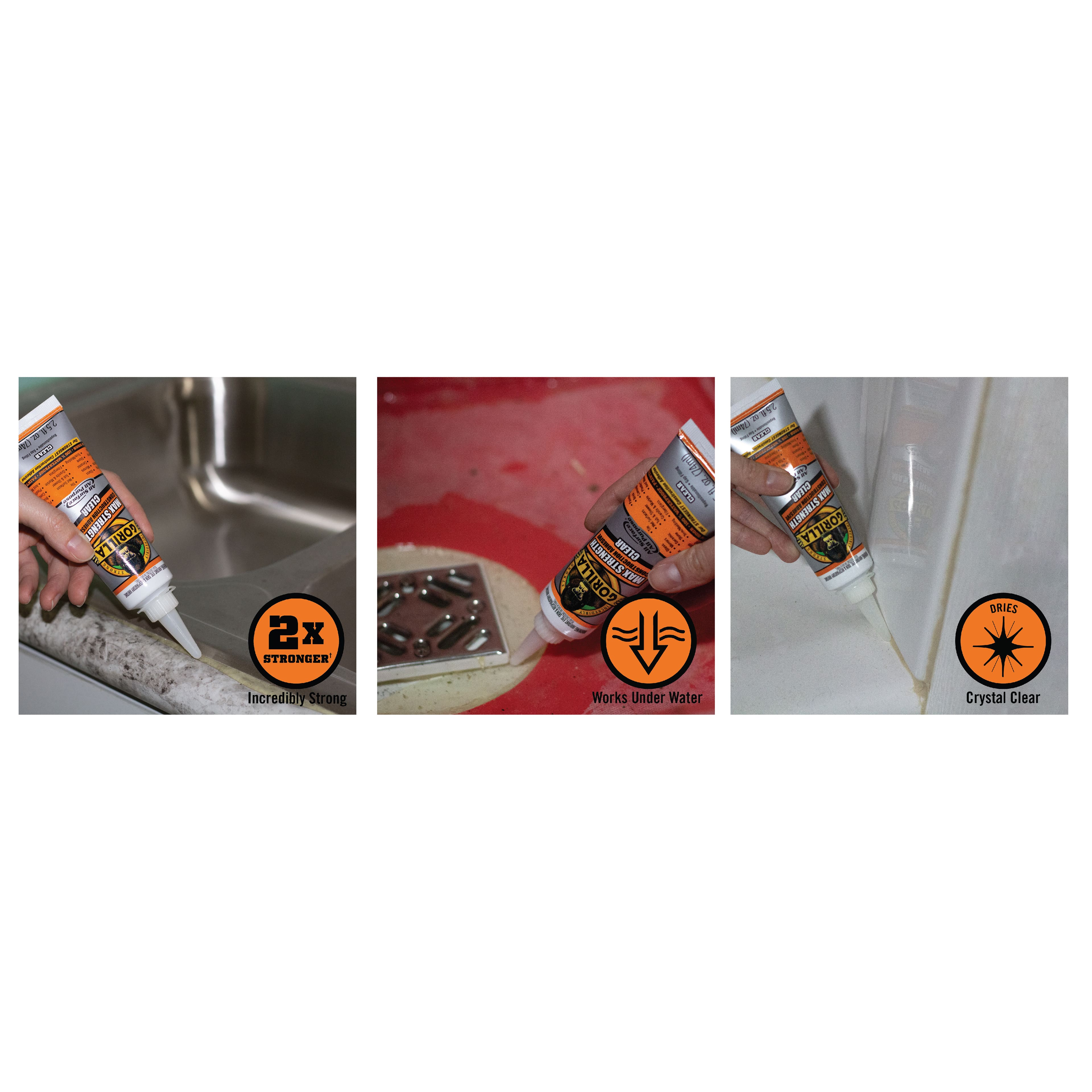 Gorilla Glue&#xAE; 2.5oz. Max Strength Clear Construction Glue