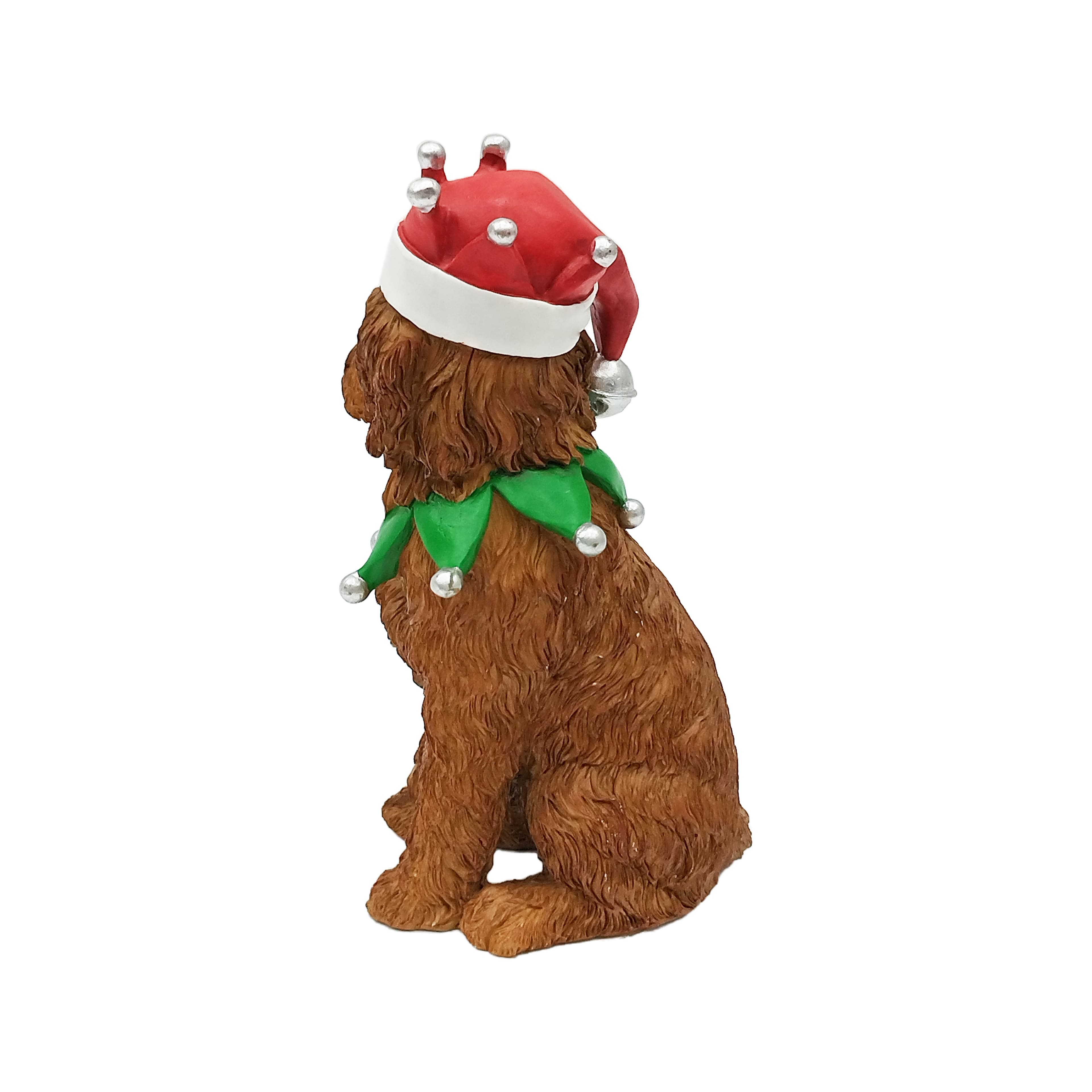 6.75&#x22; Brown Dog in Santa Hat Tabletop D&#xE9;cor by Ashland&#xAE;