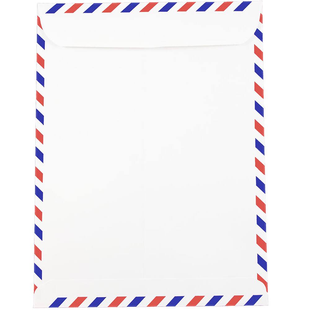JAM Paper 9" x 12" White Airmail Envelopes