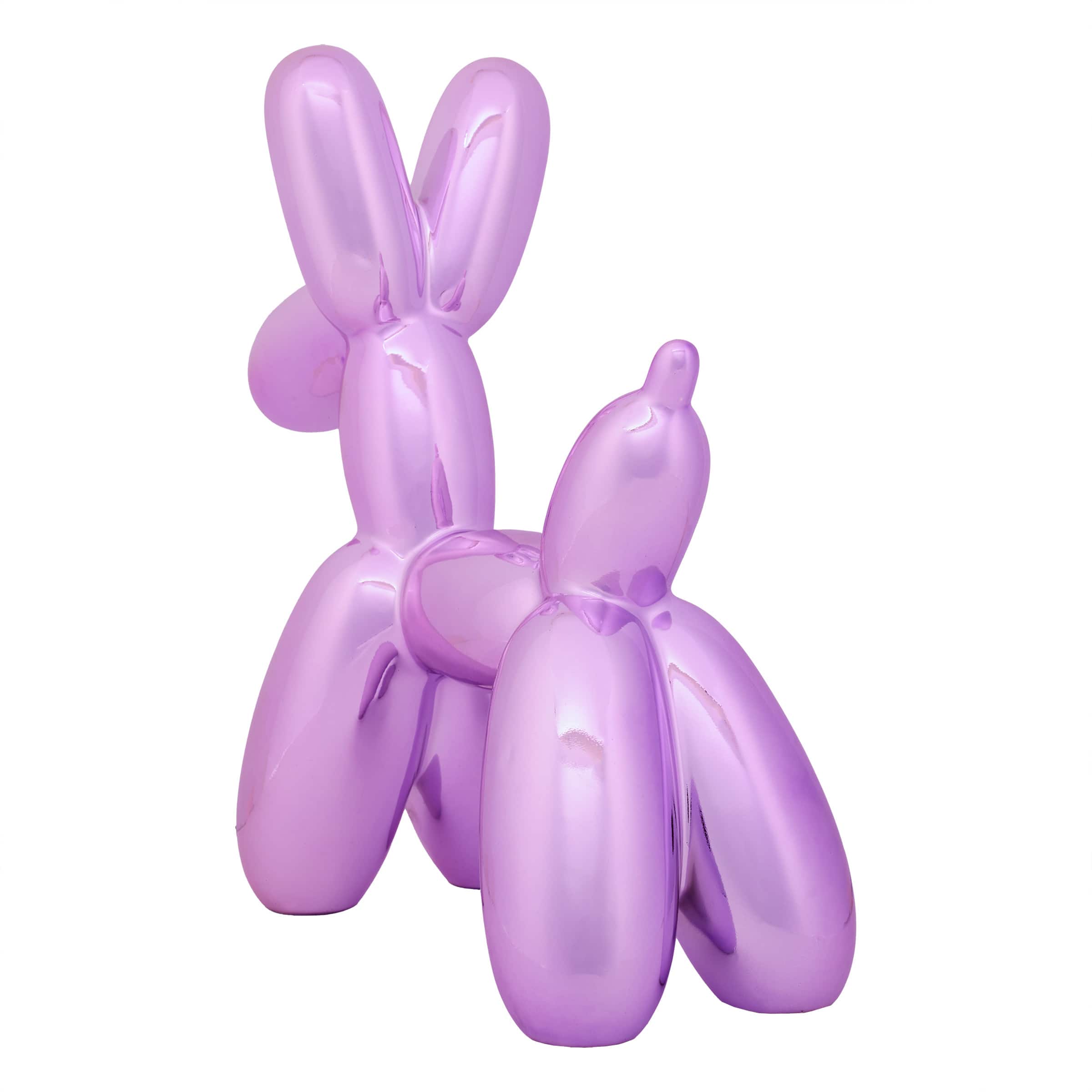 11&#x22; Electroplated Purple Balloon Dog Figurine