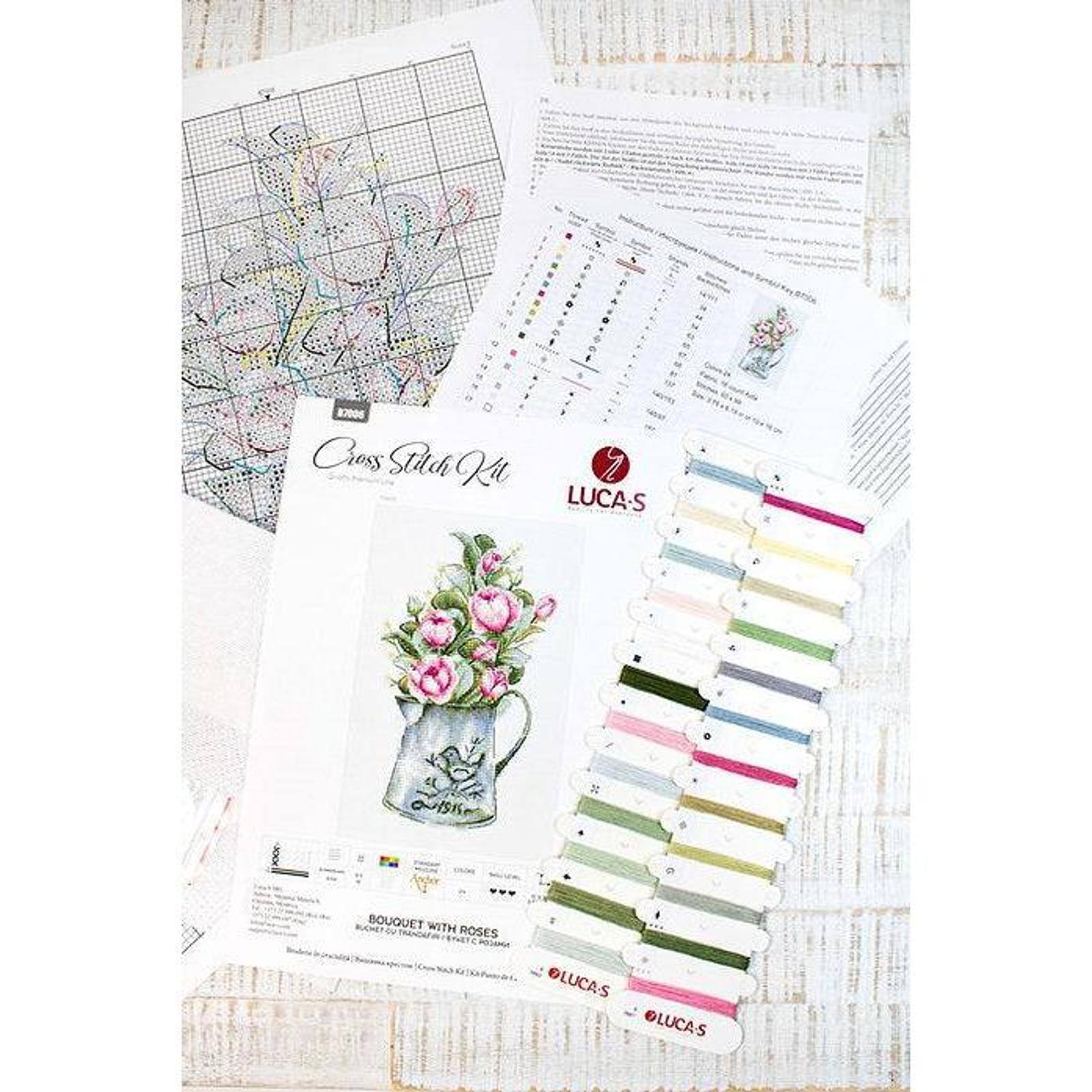 Luca-s Bouquet With Roses Counted Cross Stitch Kit