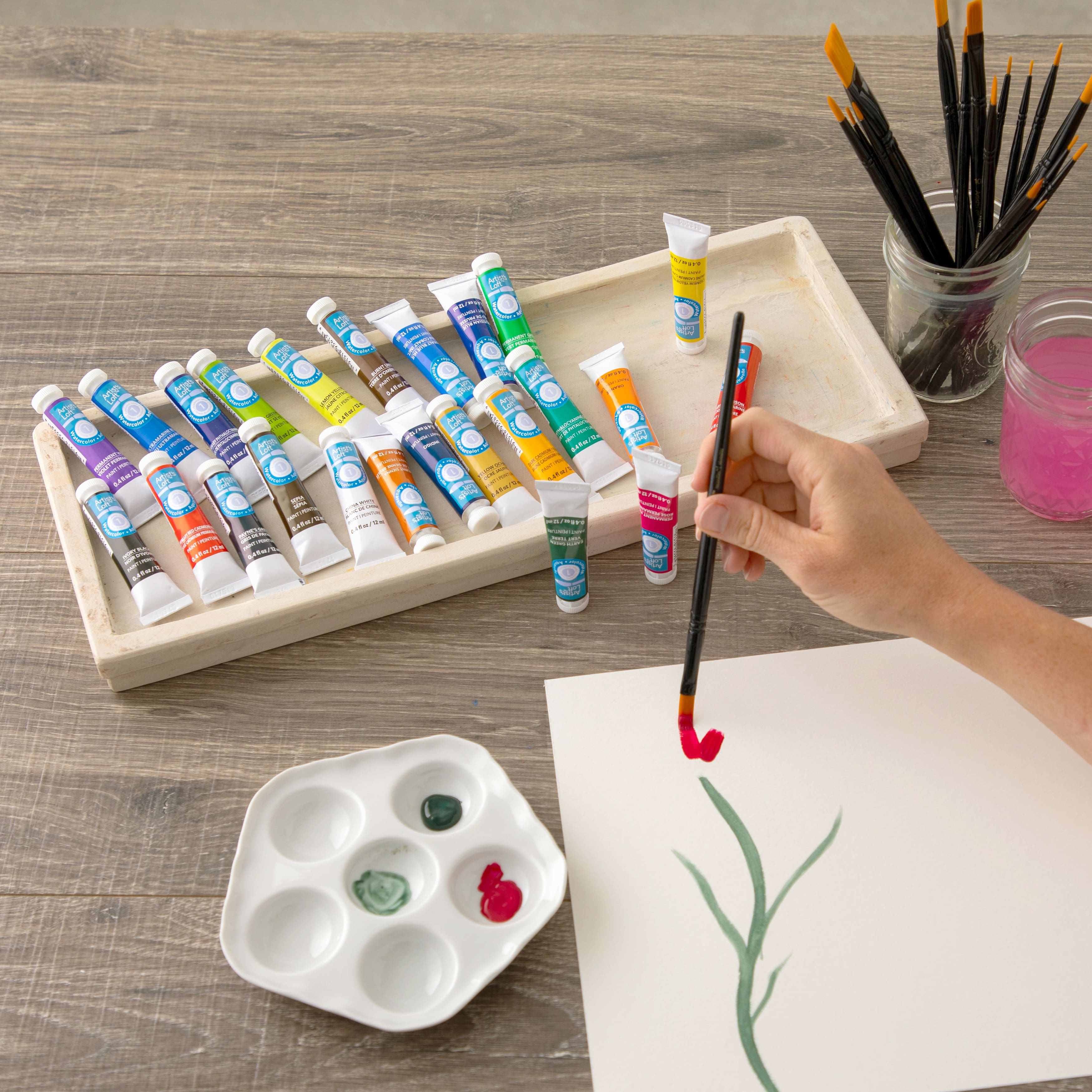 Watercolor Paint Set by Artist's Loft™, 24 Pieces