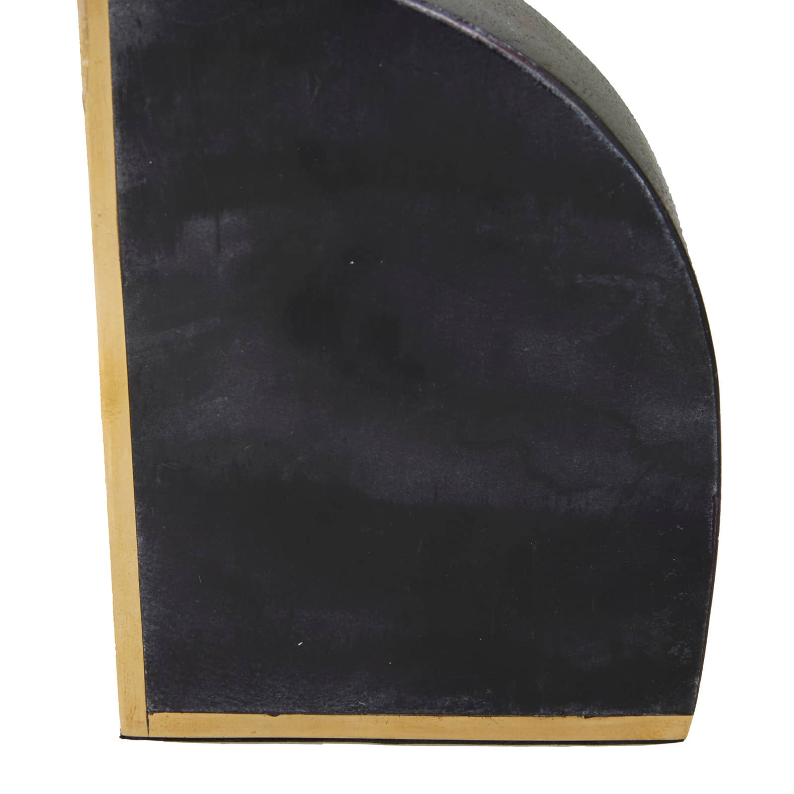 CosmoLiving by Cosmopolitan Set of 2" Black Marble Glam Bookends, 6" x 4" x 2"