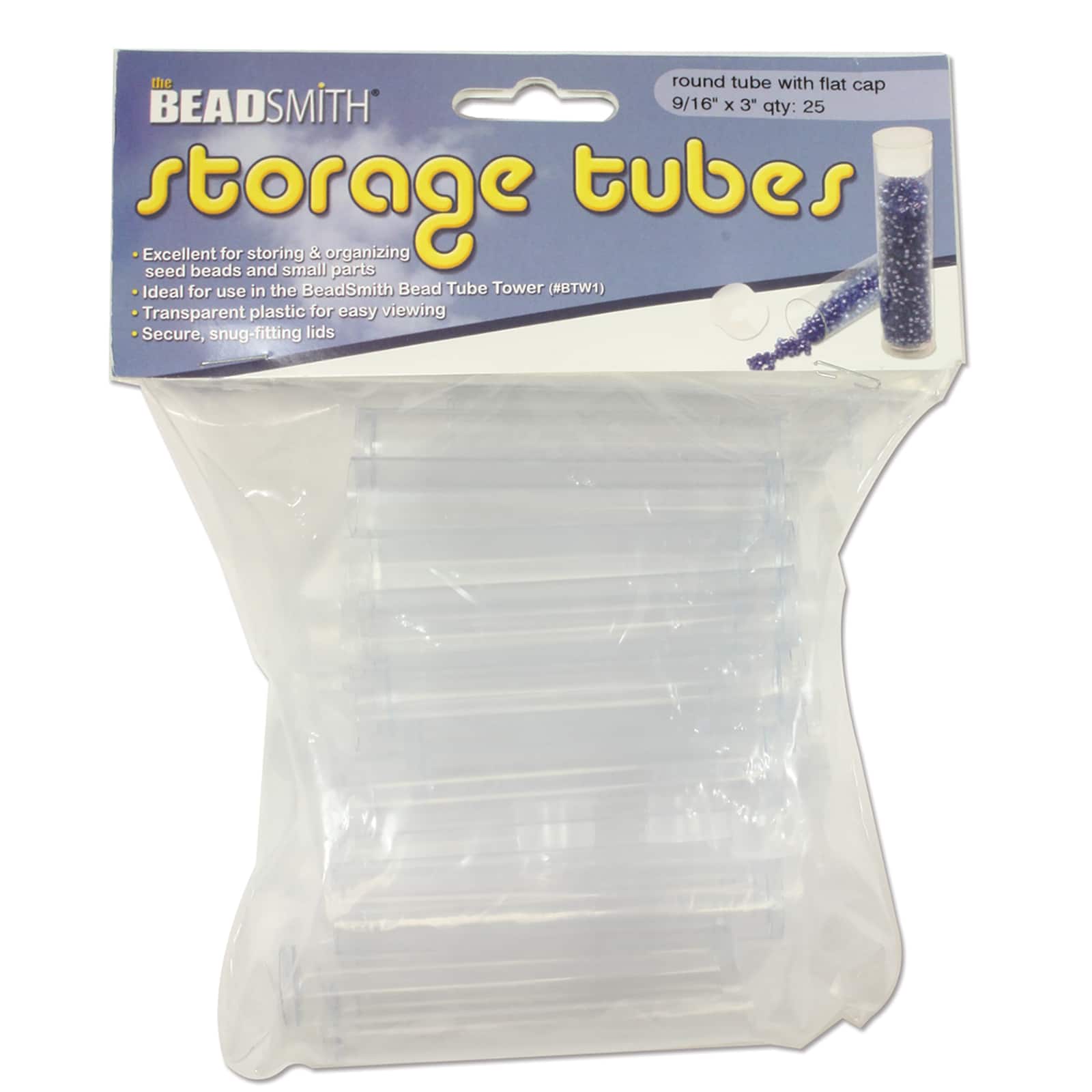 The Beadsmith® Round Storage Tubes, 25ct.
