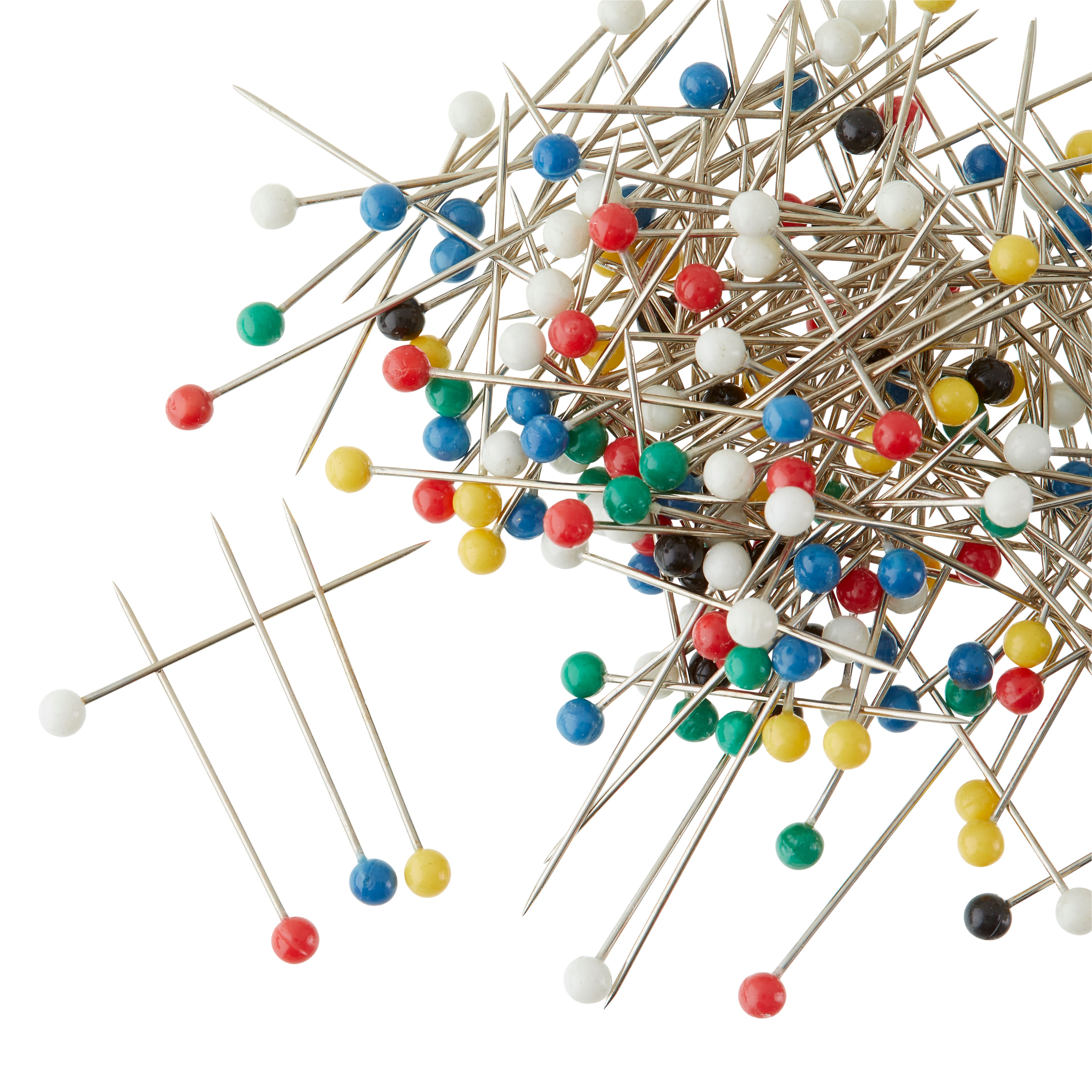 50 Pieces Sewing Pins, with Big Glass Ball Head for Fabric  Sewing,Multicolor Corsage Stick Pins