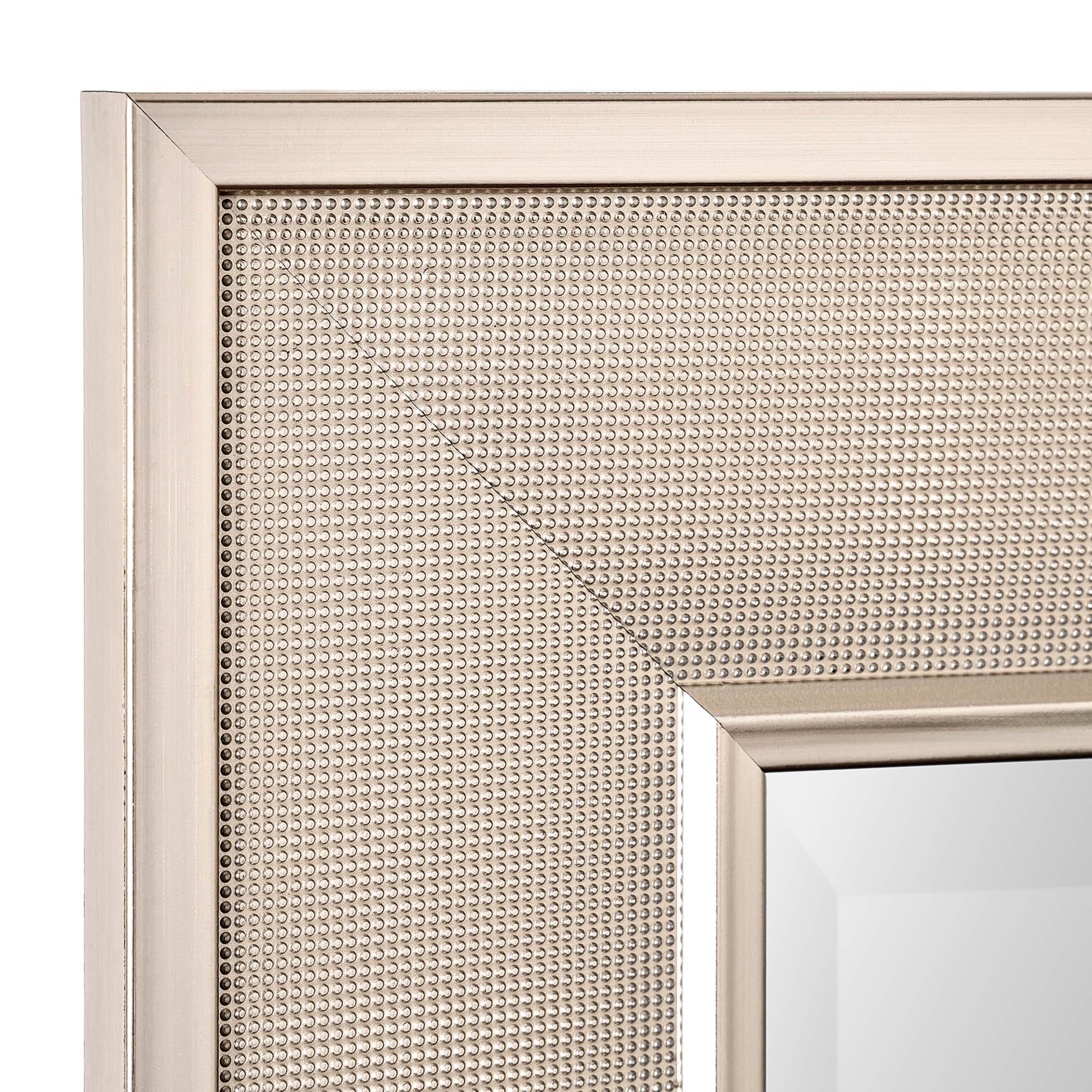 Head West Pave Brushed Nickel Stylish Bathroom & Wall Mirror