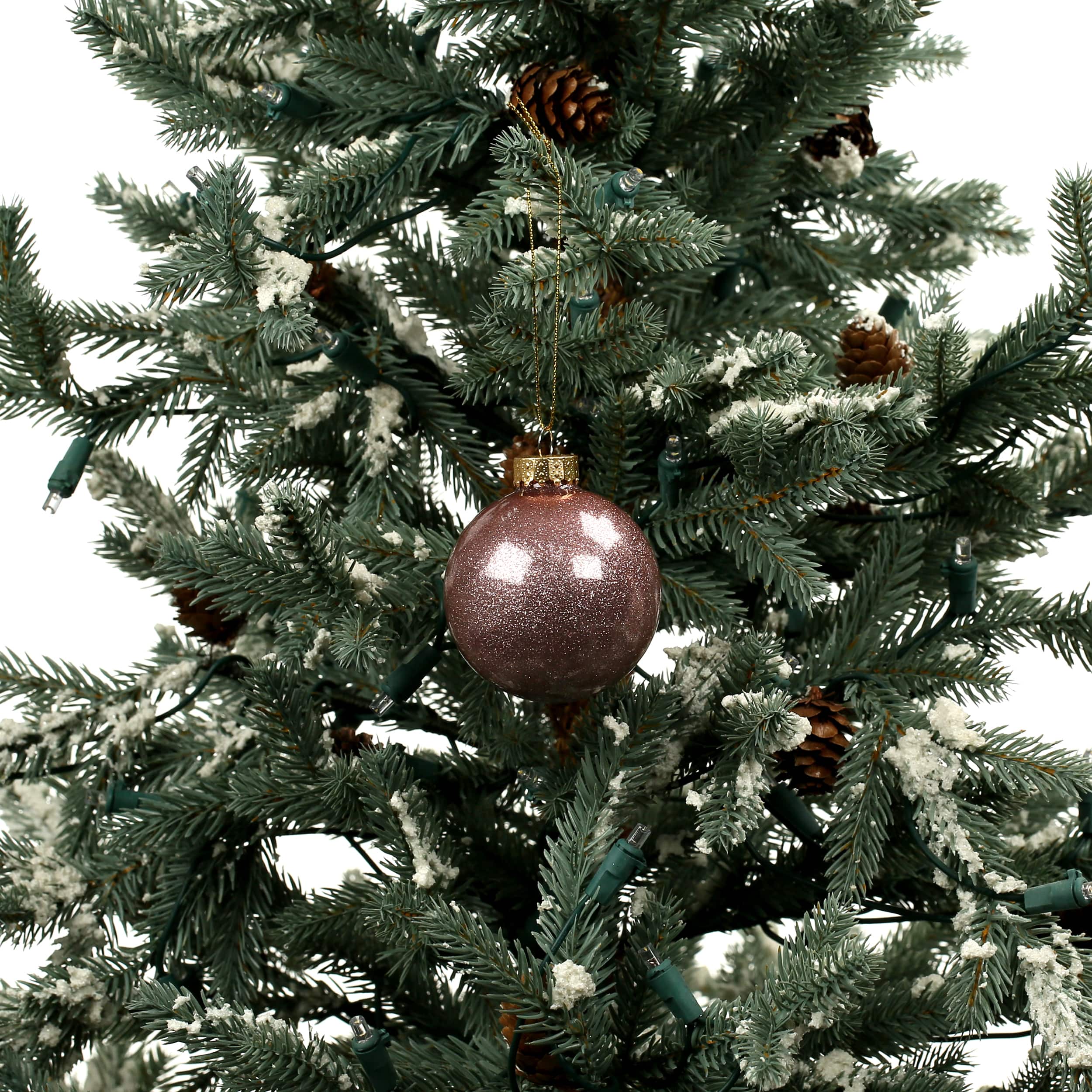 6 Pack 2.5&#x22; Glitter Glass Ball Ornaments by Ashland&#xAE;