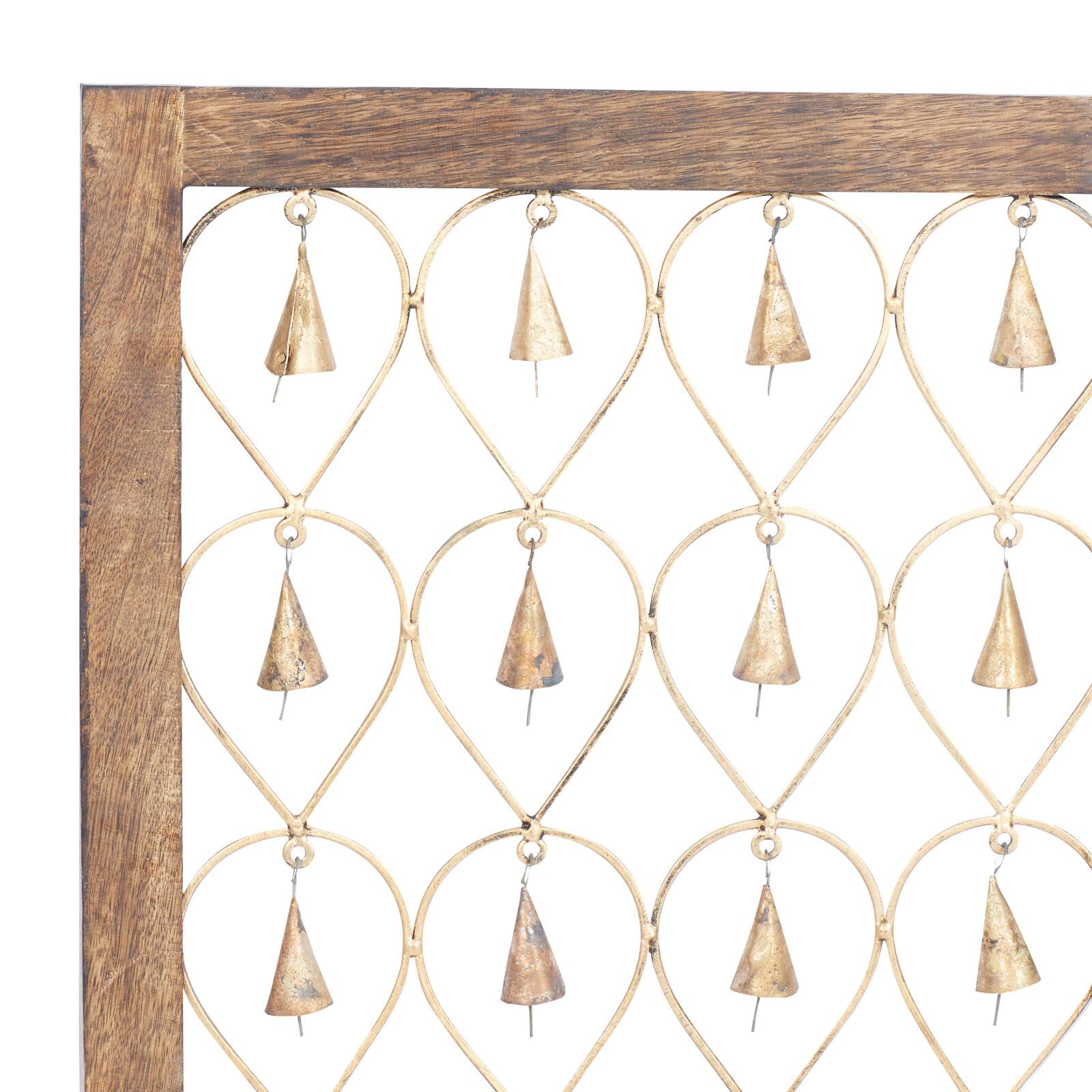 16" Brown Mango Wood Farmhouse Wall Decor, 2ct.