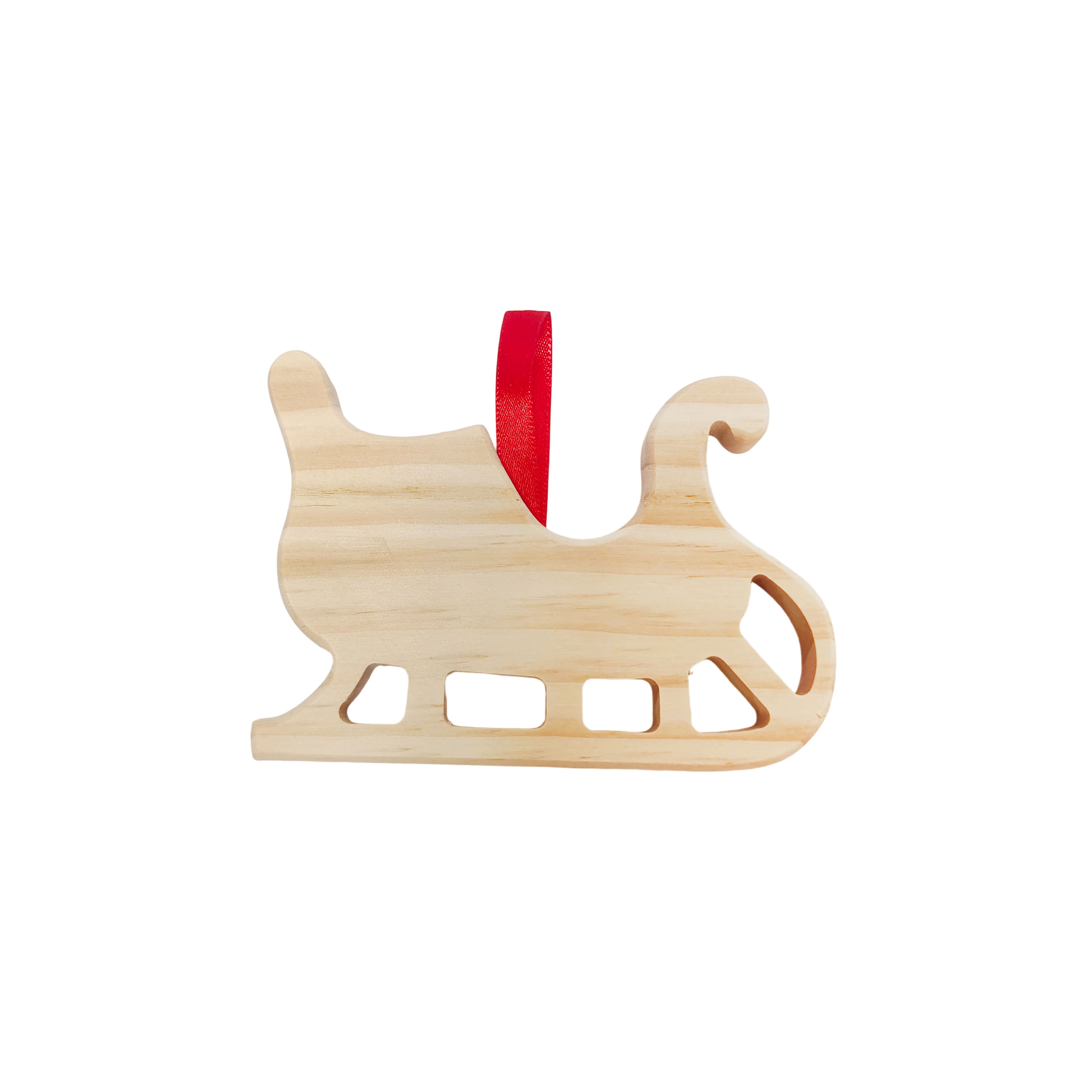 4.5&#x22; Sleigh DIY Pinewood Ornament by Ashland&#xAE;