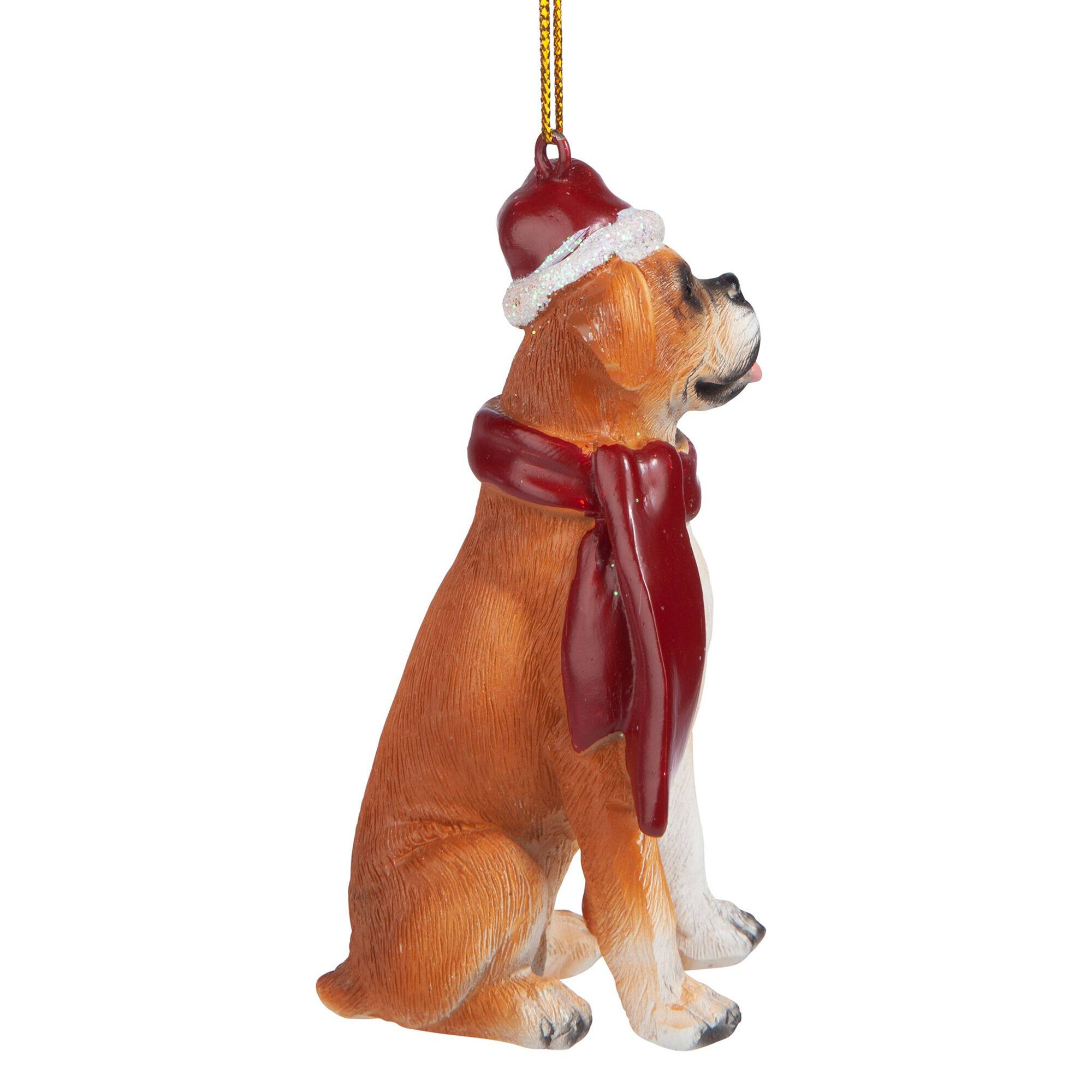 3.5" Boxer Holiday Dog Ornament