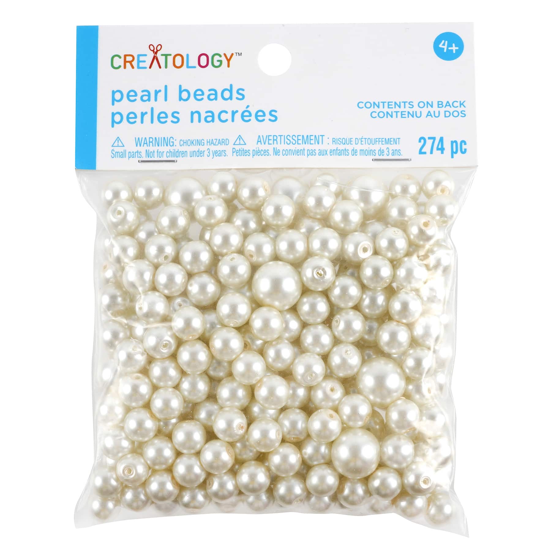 12 Packs: 274 ct. (3, 288 total) Pearl White Beads by Creatology™