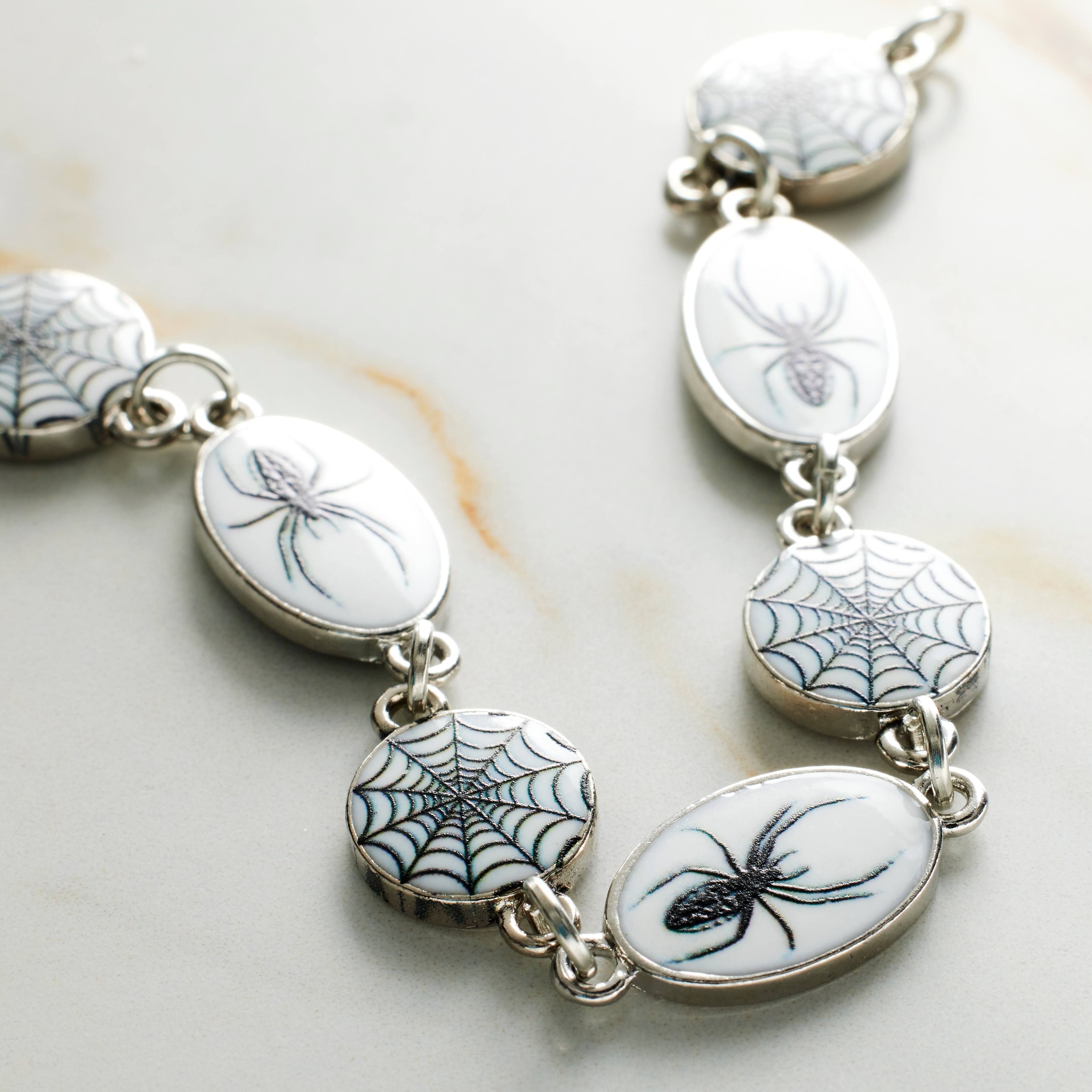 12 Packs: 7 ct. (84 total) Rhodium Spider Print Metal Charms by Bead Landing&#x2122;