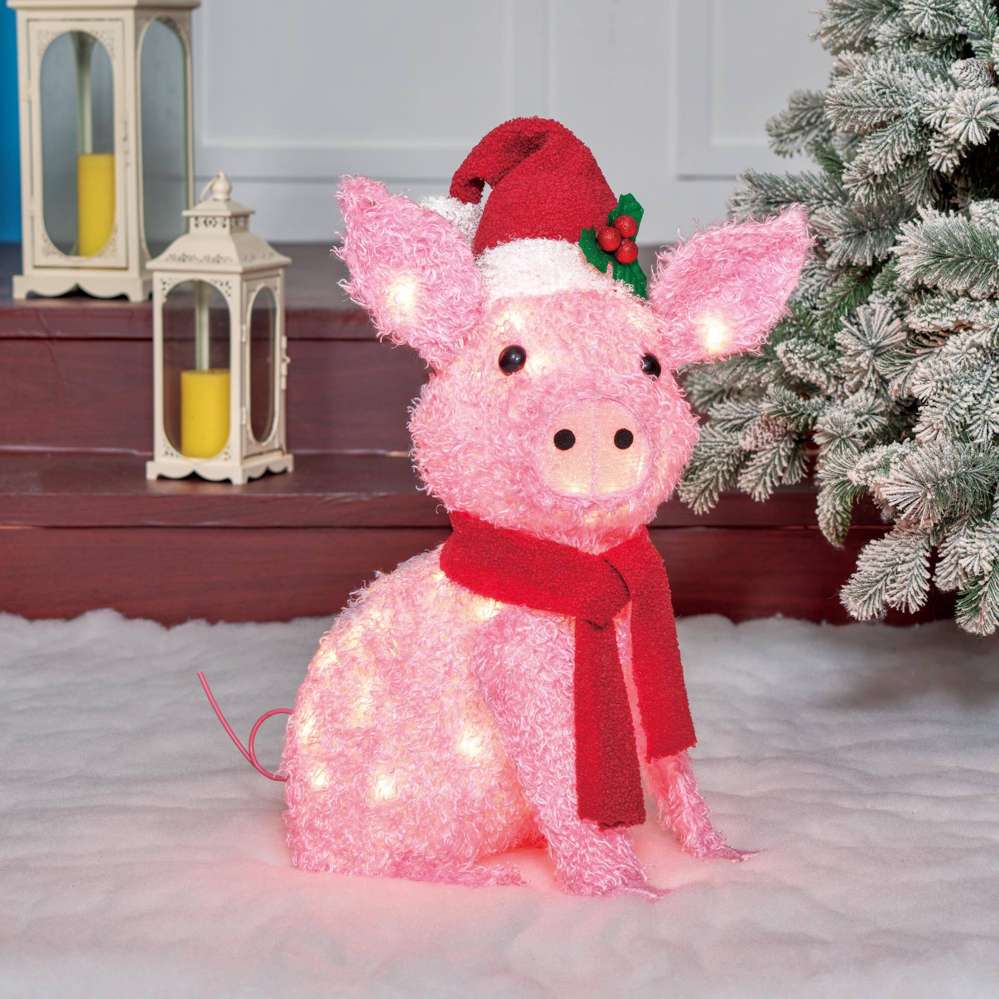 22&#x22; Plush Pig Sculpture