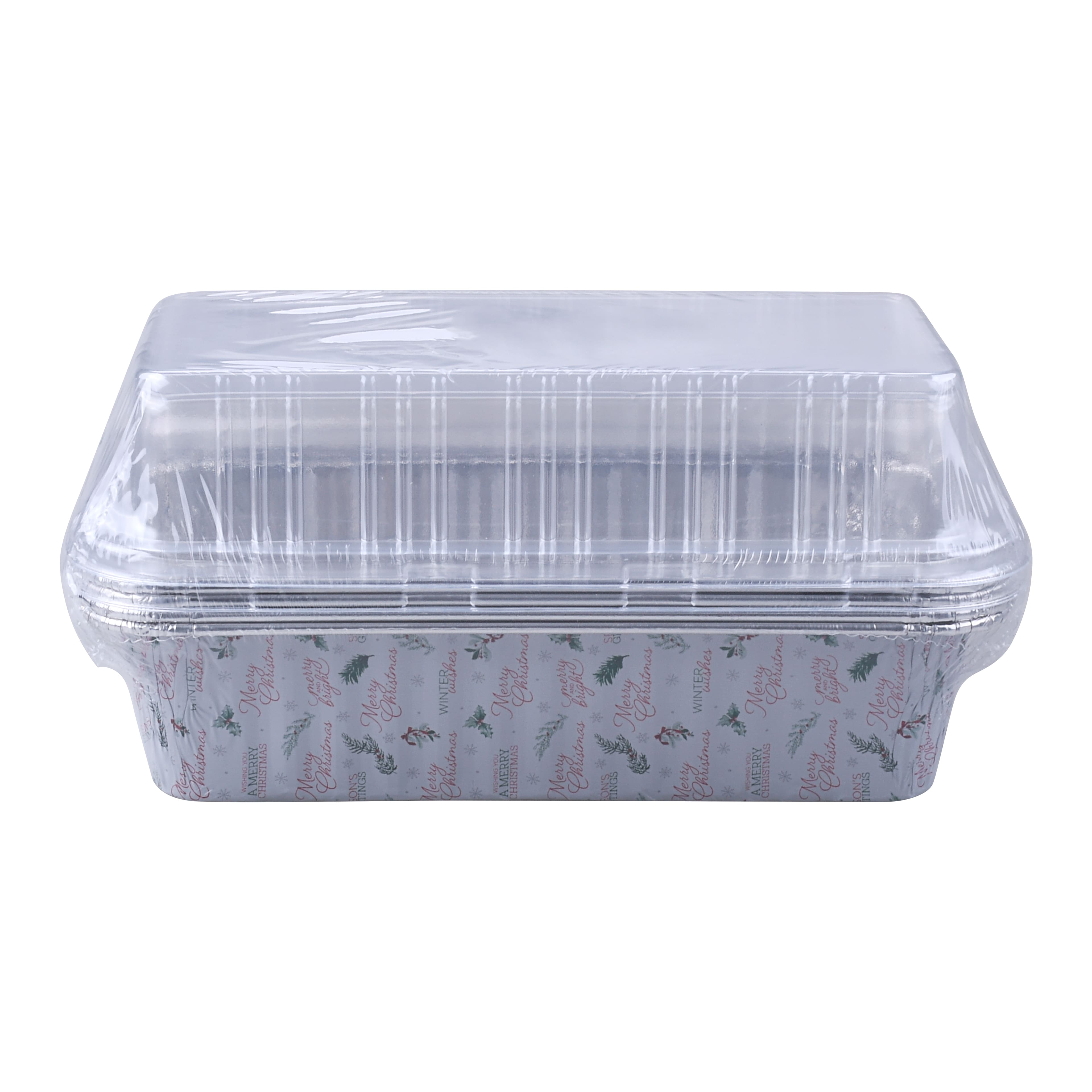 Standard Merry Christmas Aluminum Loaf Pans with Lids, 4ct. by Celebrate It&#xAE;