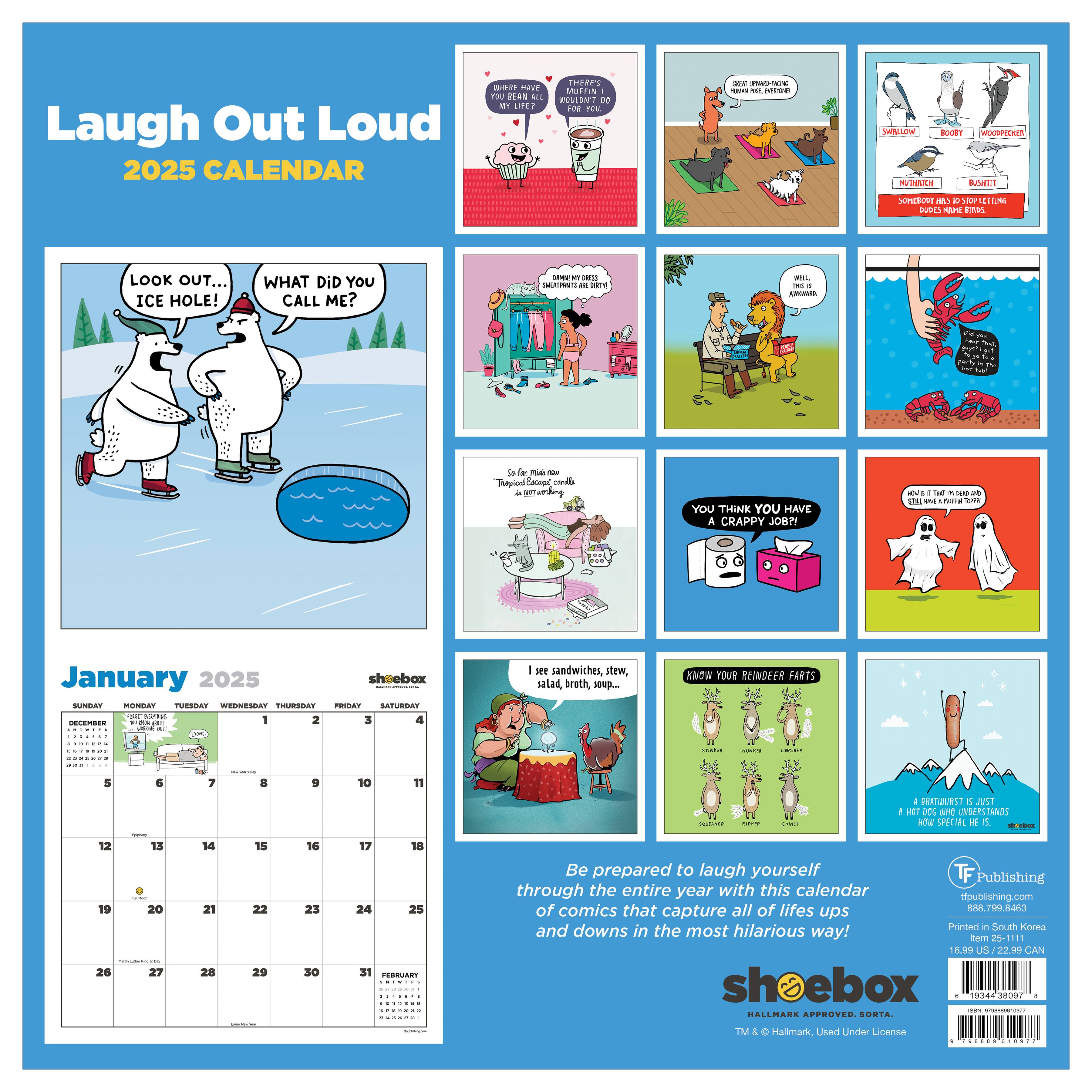 TF Publishing 2025 Shoebox Wall Calendar
