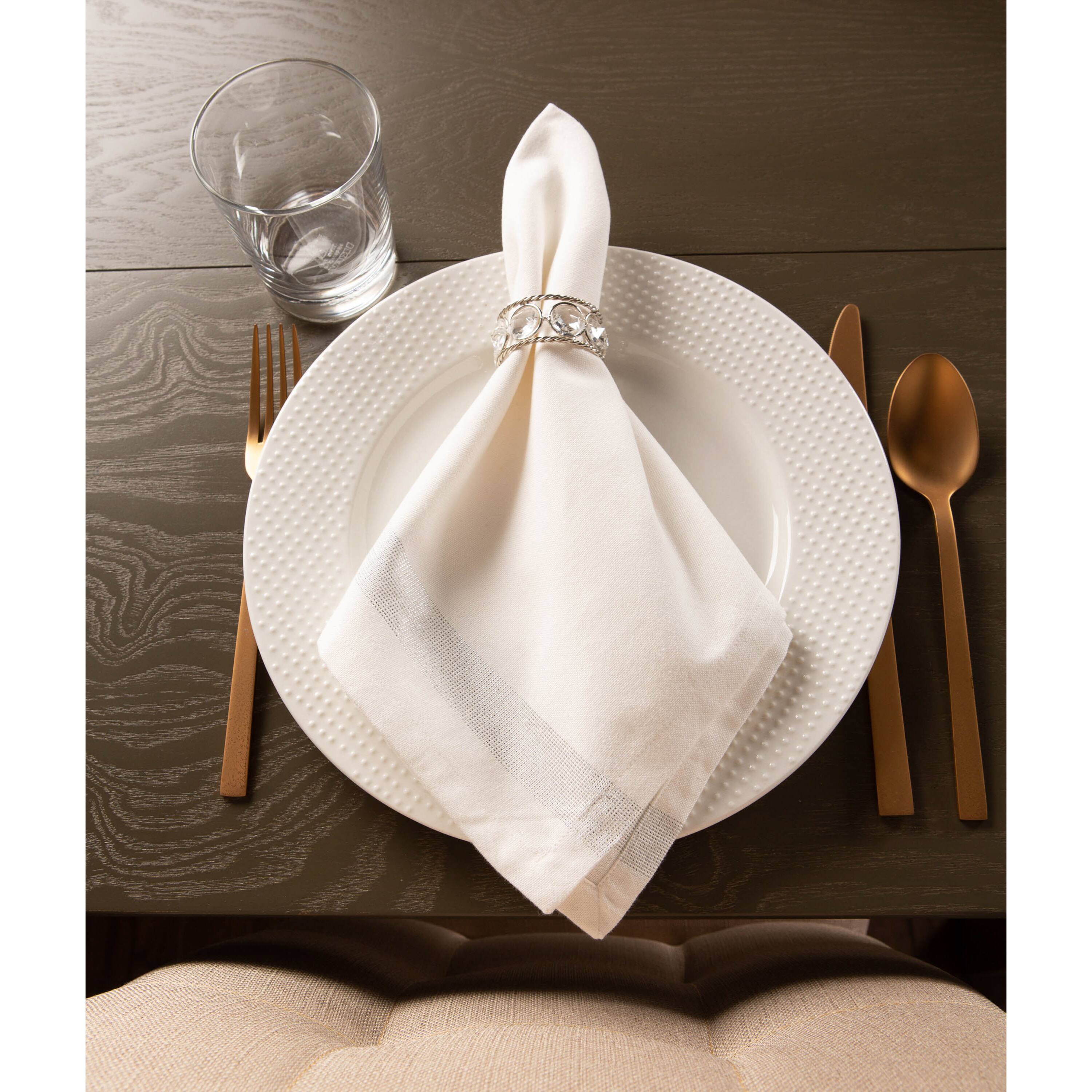 DII® Silver Sparkle Stripe Napkins, 6ct.