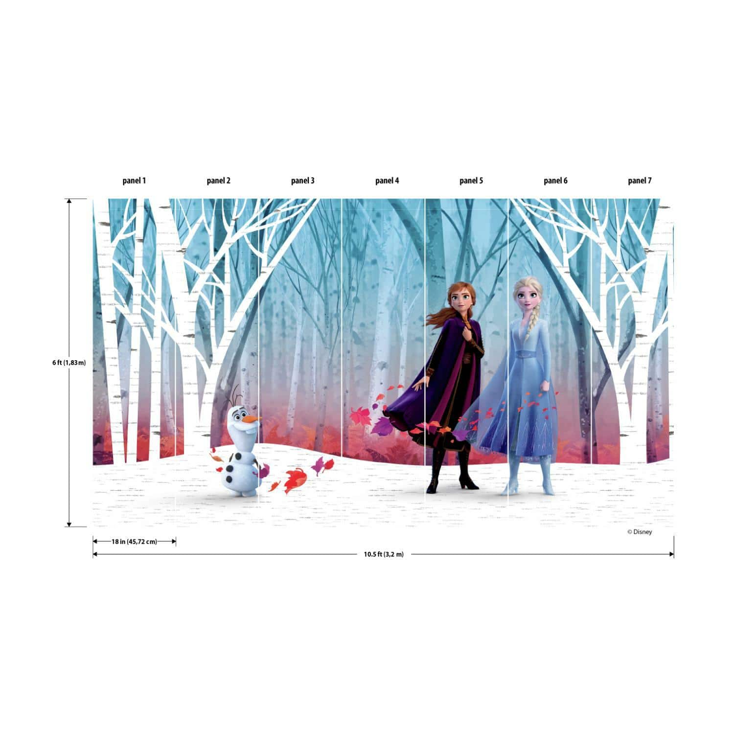 RoomMates Disney&#xAE; Frozen 2 Woodland Tree Peel &#x26; Stick Wallpaper Mural