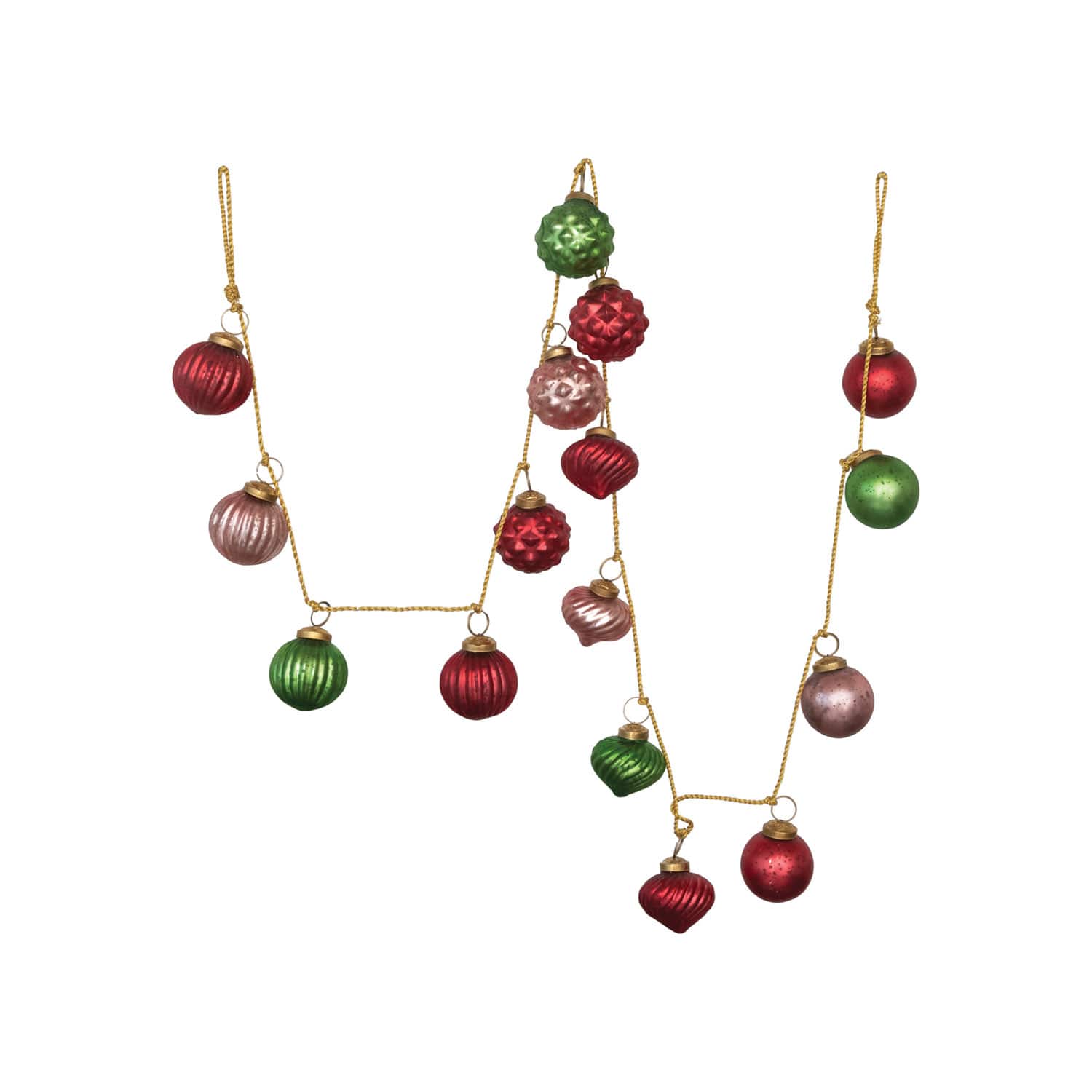 Hello Honey&#xAE; 6ft. Mercury Glass Ball Ornament Garland