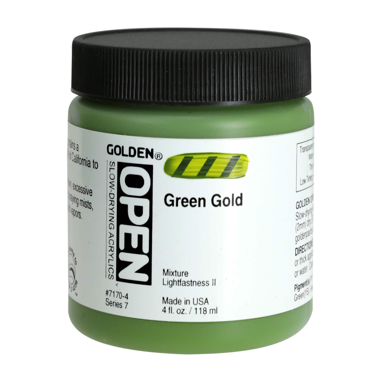 Golden OPEN Acrylics, 4 oz Paint in Green Gold