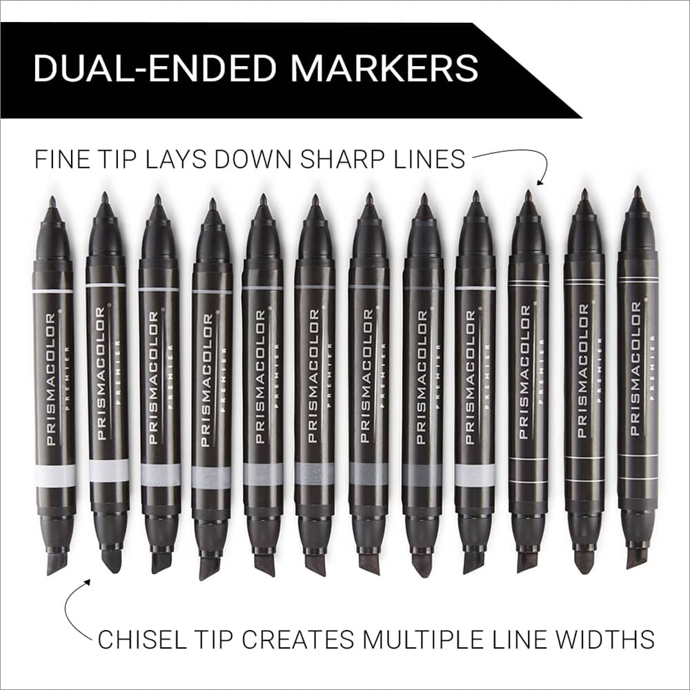 Prismacolor&#xAE; Premier&#xAE; Cool Grey Dual-Ended Art Markers, 12ct.