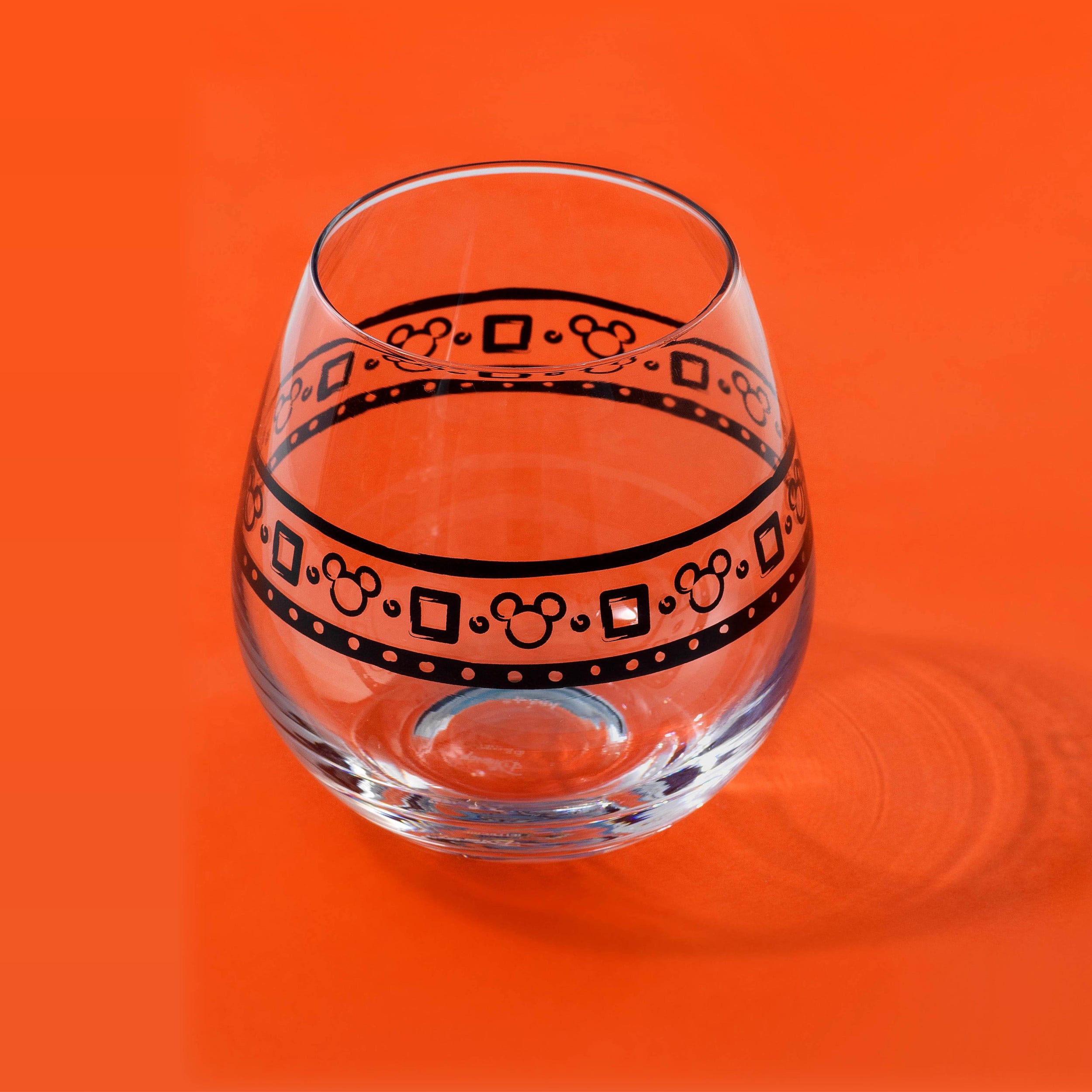 JoyJolt® Disney® 15oz. Geo Picnic Mickey Mouse Stemless Wine Glass Set, 4ct.