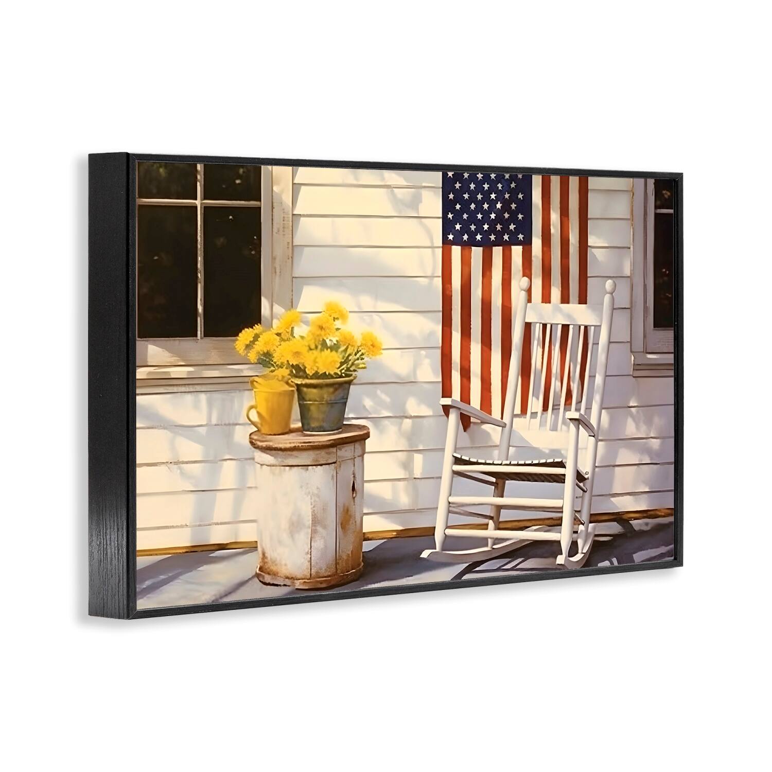 Stupell Industries Americana Deco Scene Framed Giclee Art