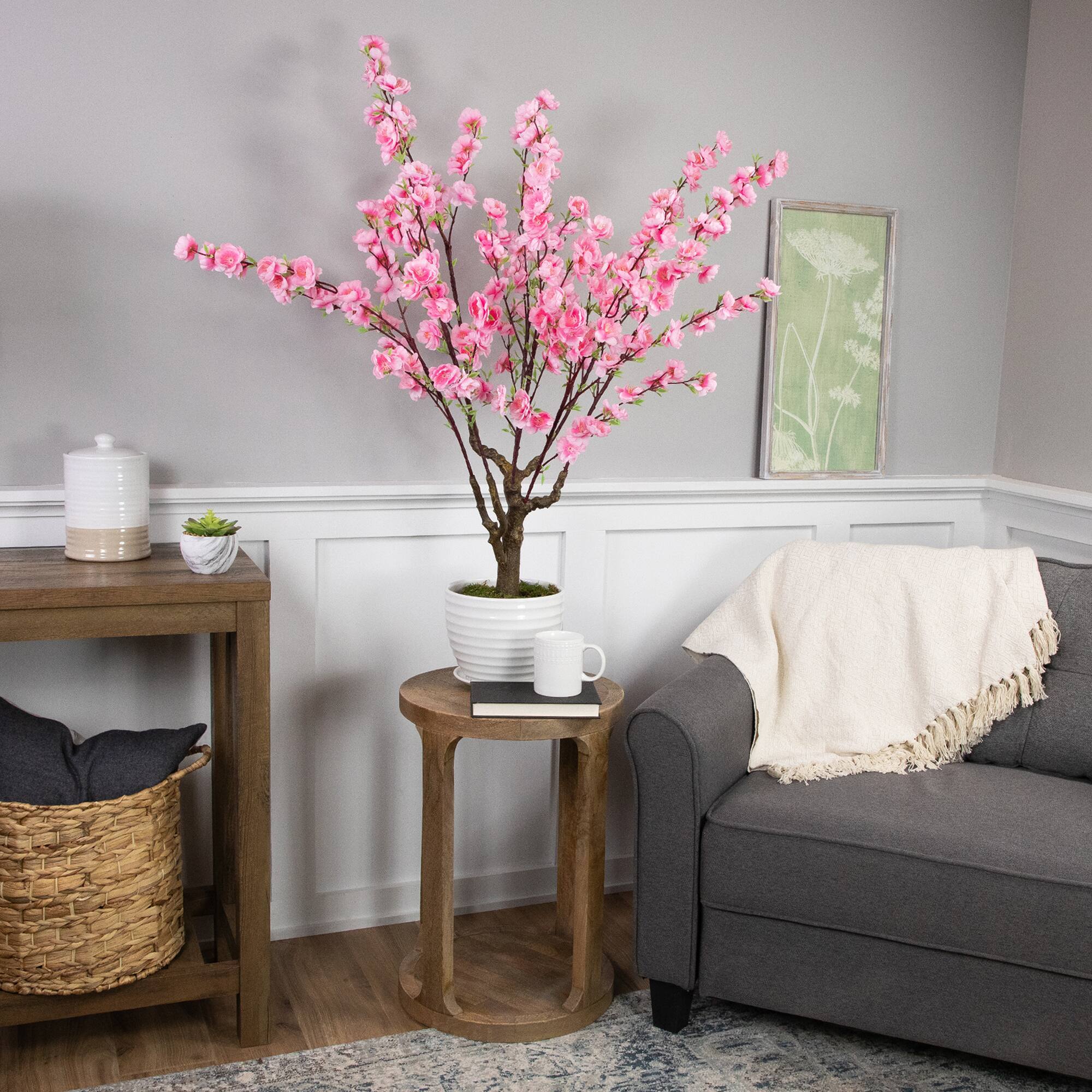 3.6ft. Pink Potted Peach Blossom Tree