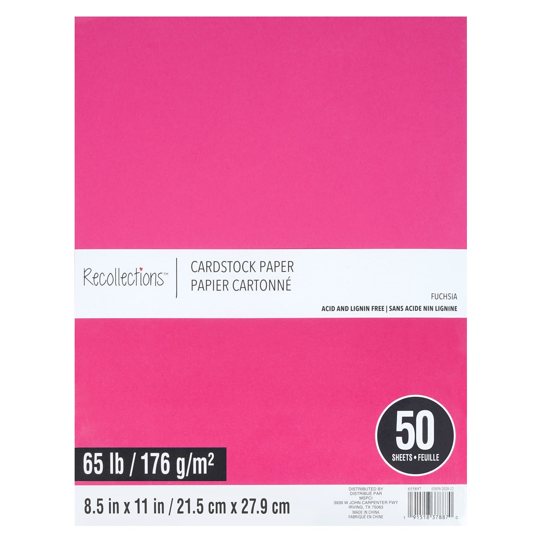 Pink Buttons 8.5 x 11 Cardstock Paper by Recollections®, 50 Sheets