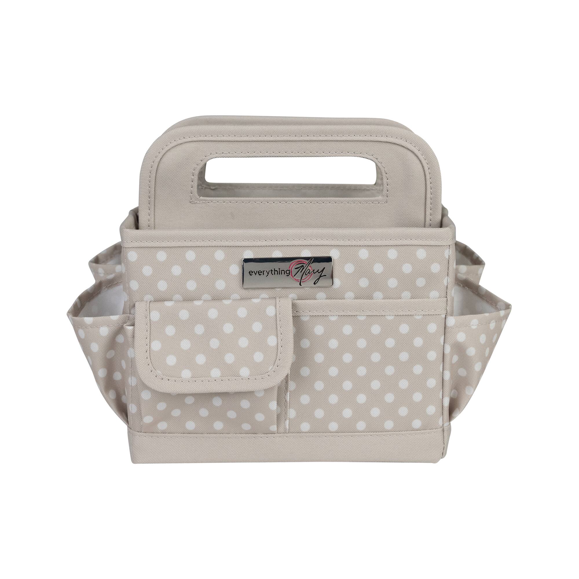 Everything Mary Tan Dots Collapsible Craft Caddy