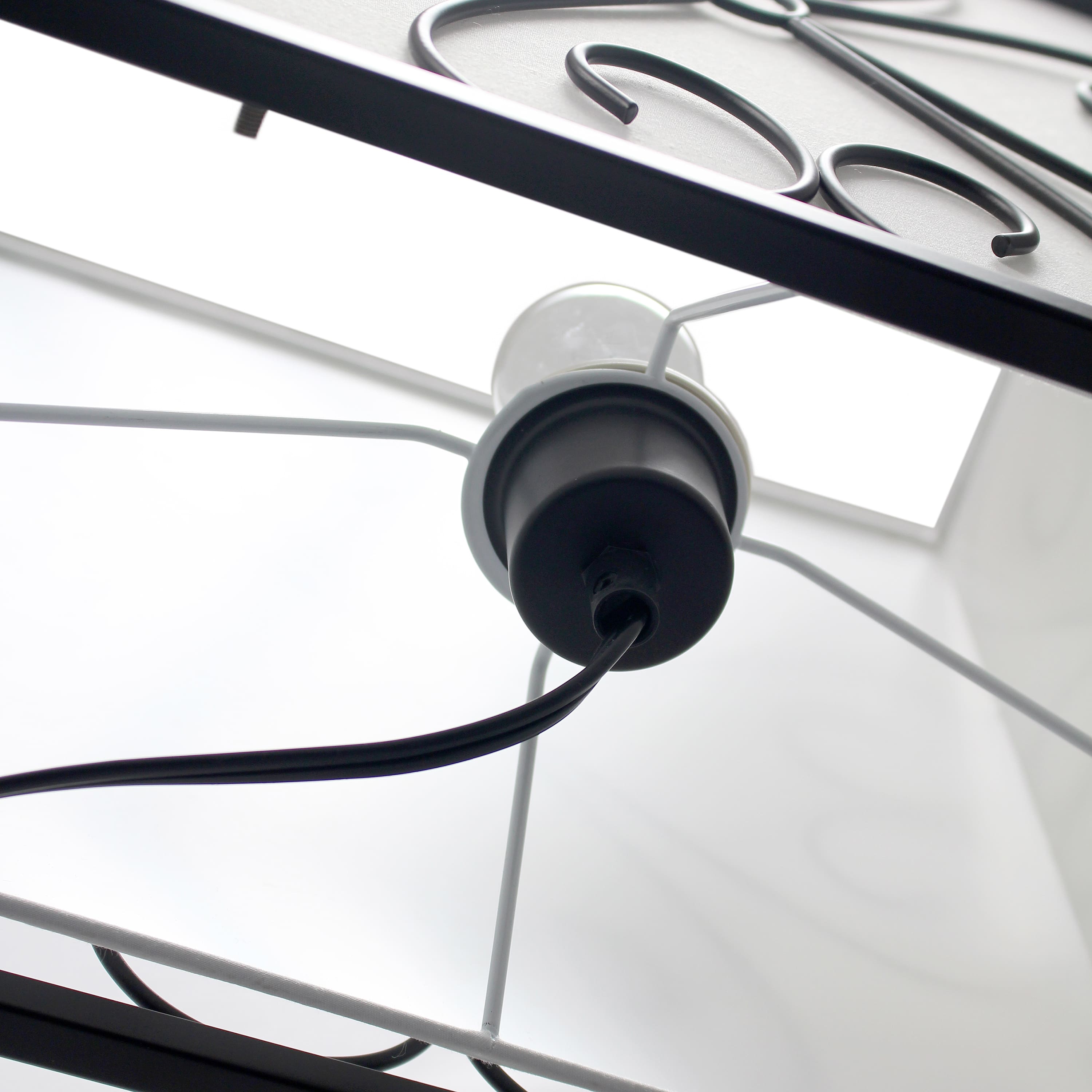 Elegant Designs™ 5ft. Black Organizer Storage Shelf and Wine Rack Floor Lamp