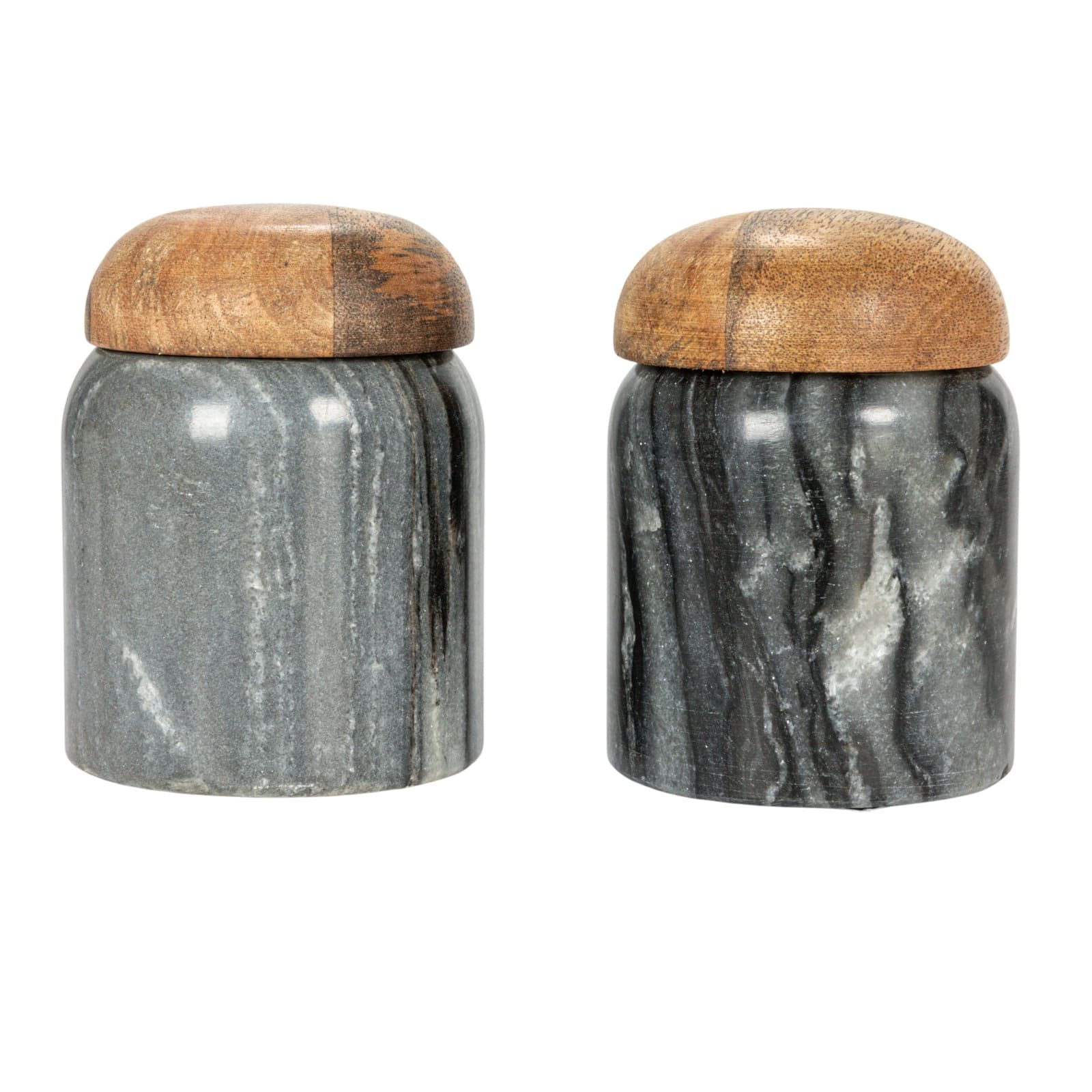 Hello Honey Gray Large Marble Canister