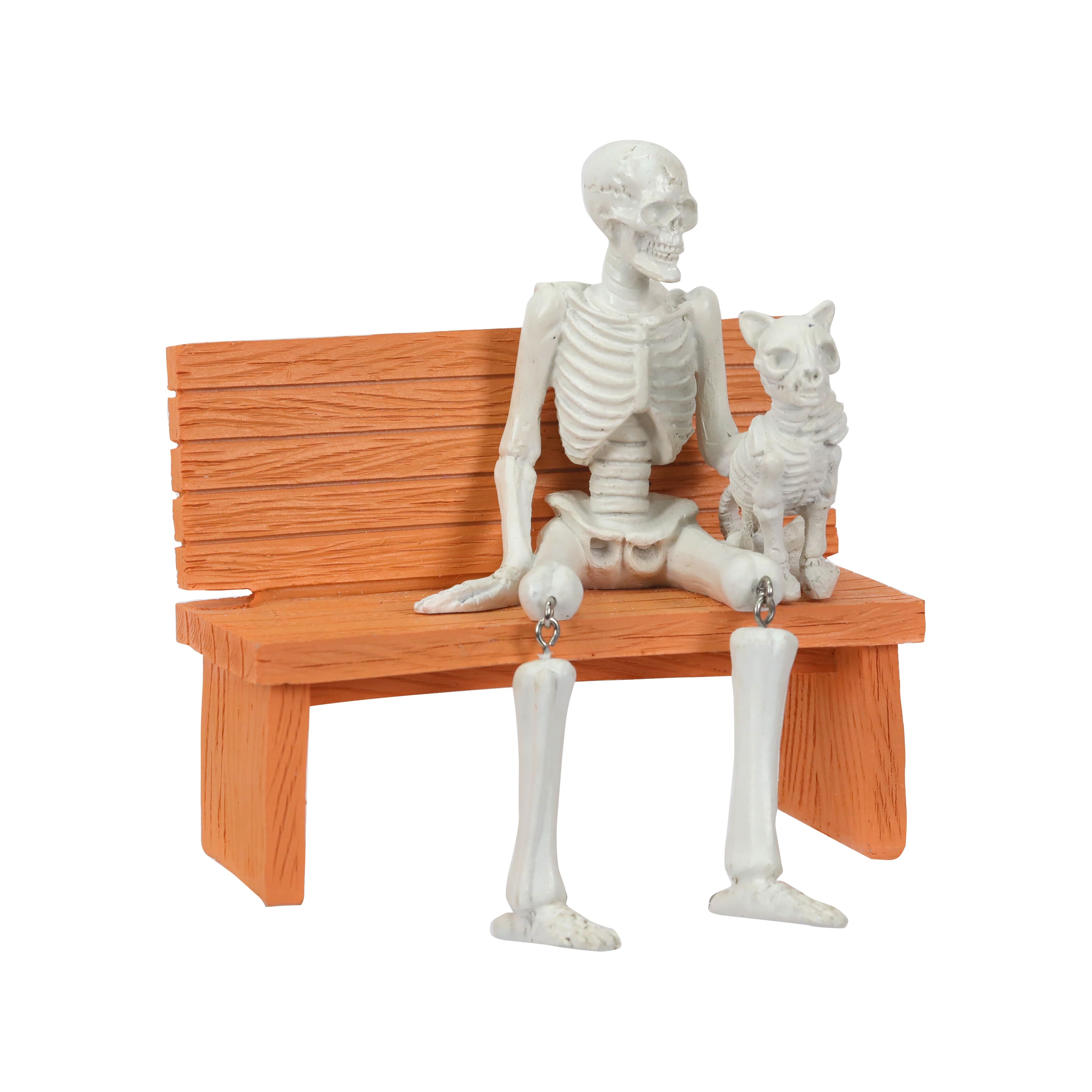 6&#x22; Skeleton On Orange Bench Decoration by Ashland&#xAE;